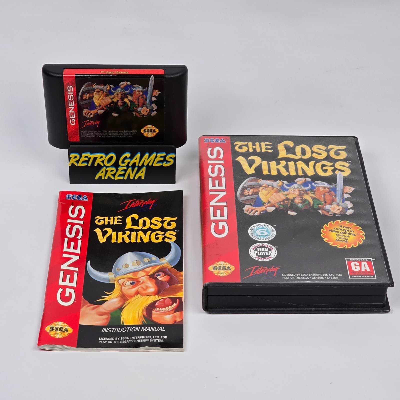 The Lost Vikings (Sega Genesis) CIB COMPLETE & TESTED
