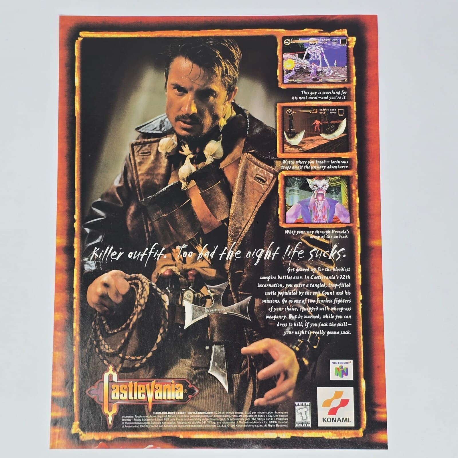 Castlevania Nintendo 64 N64 Killer Outfit Print Ad/Poster Official Promo Art