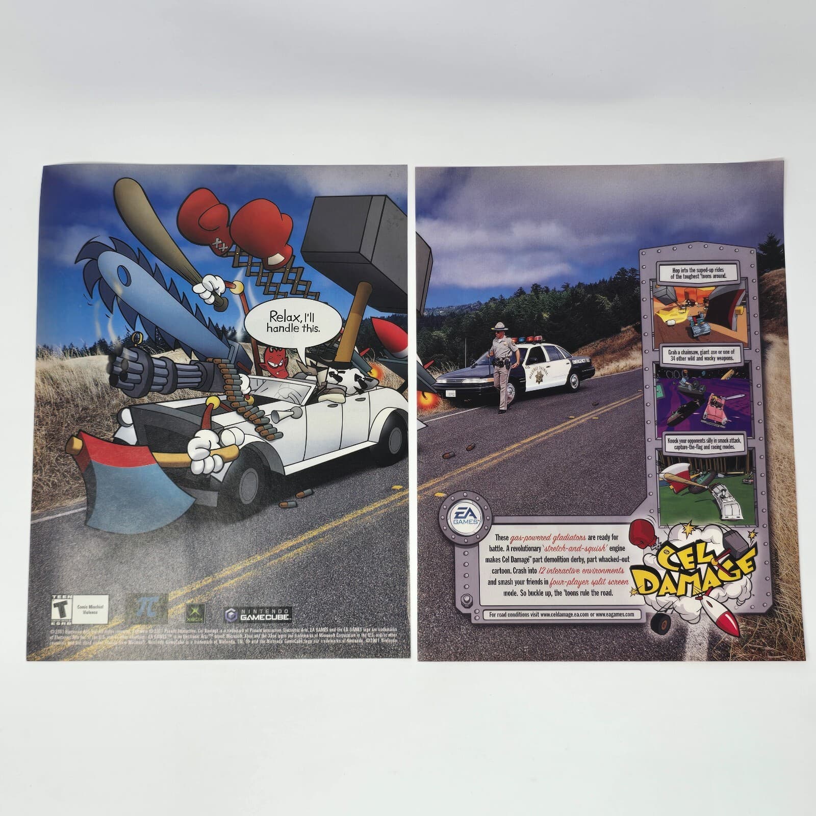 Cel Damage Xbox Nintendo GameCube Relax Print Ad/Poster Official Promo Art