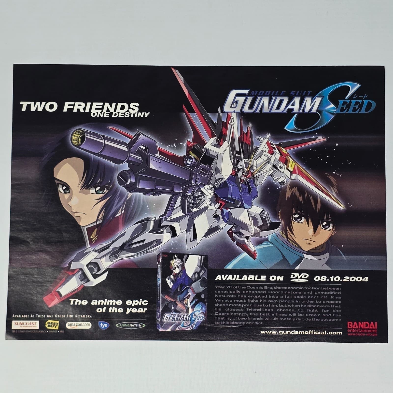 Mobile Suit Gundam Seed DVD Authentic Magazine Ad