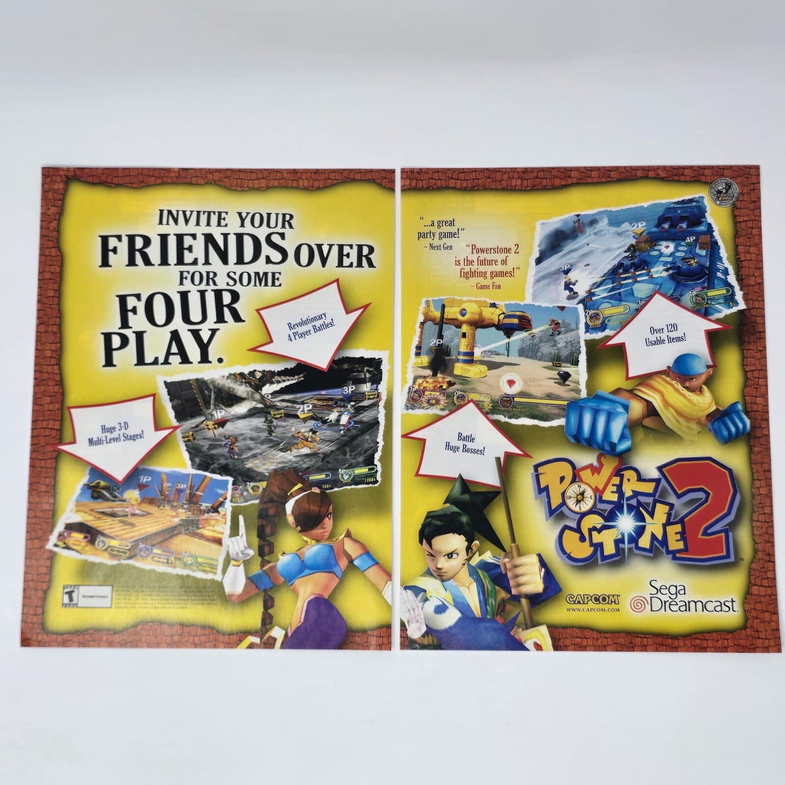 Power Stone 2 Sega Dreamcast Friends Print Ad/Poster Promo Art