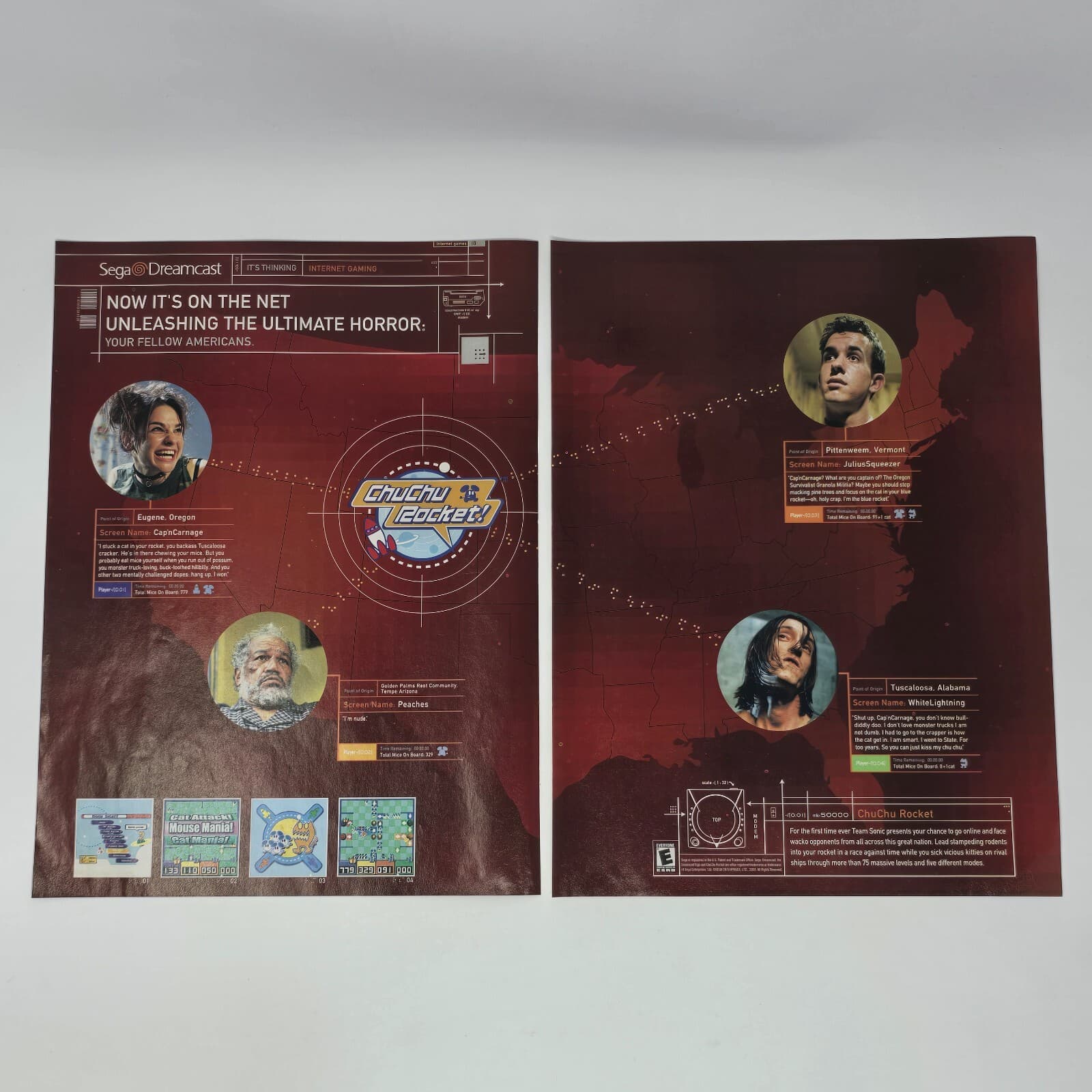 ChuChu Rocket Sega Dreamcast Ultimate Horror Print Ad/Poster Official Promo Art