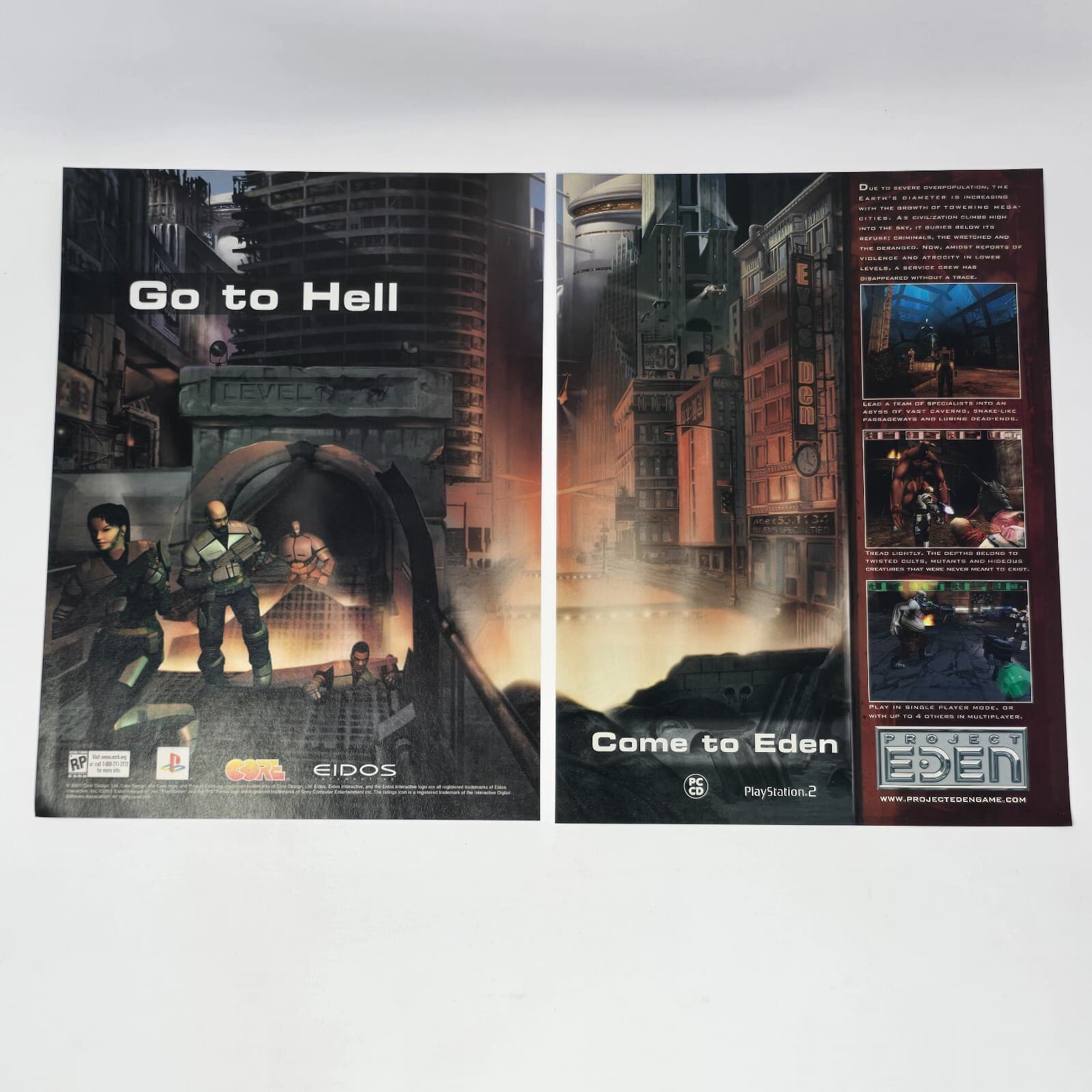 Project Eden Sony PlayStation 2 PS2 PC Go to Hell Print Ad/Poster Promo Art