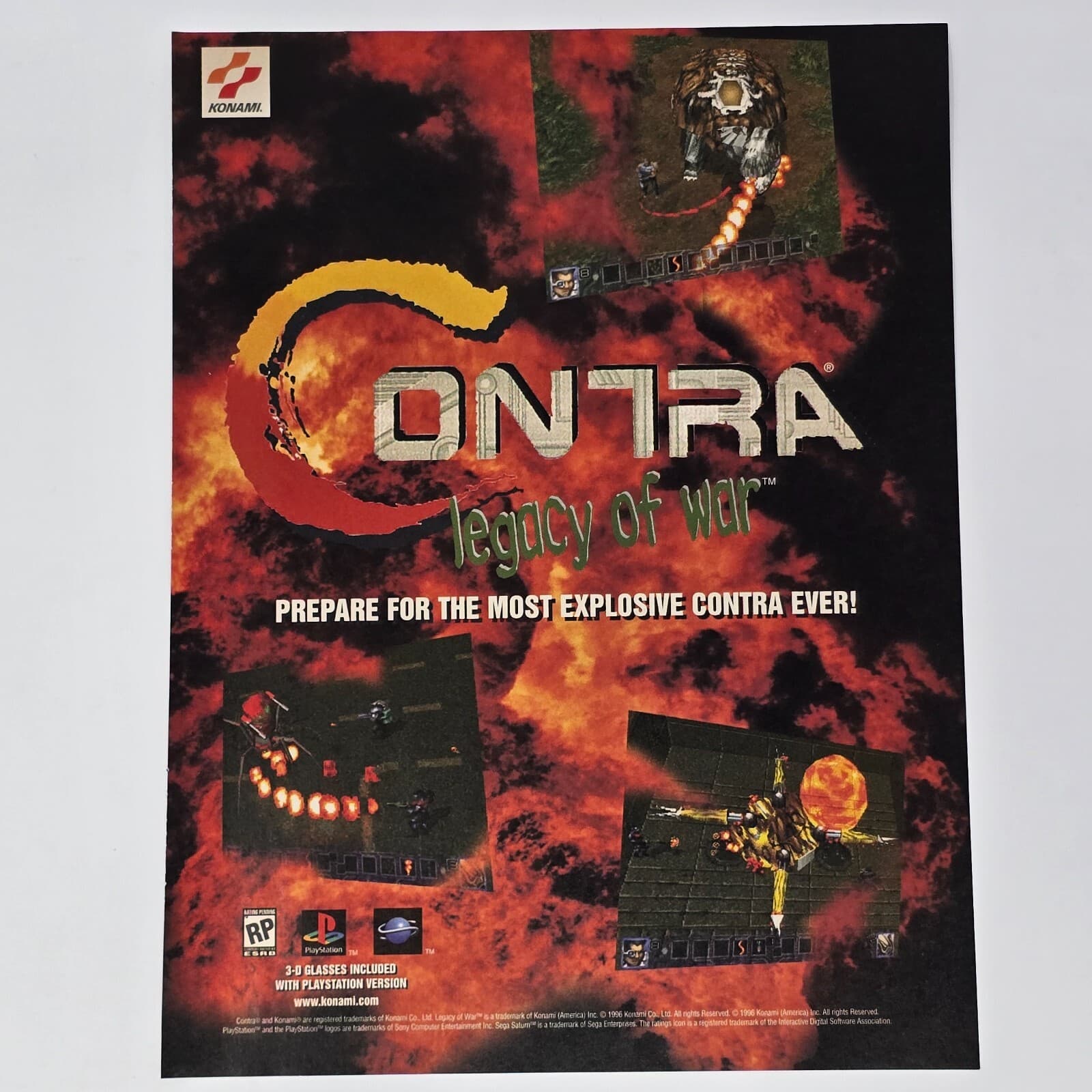 Contra Legacy of War Sega Saturn Sony PS1 Prepare Print Ad/Poster Promo Art