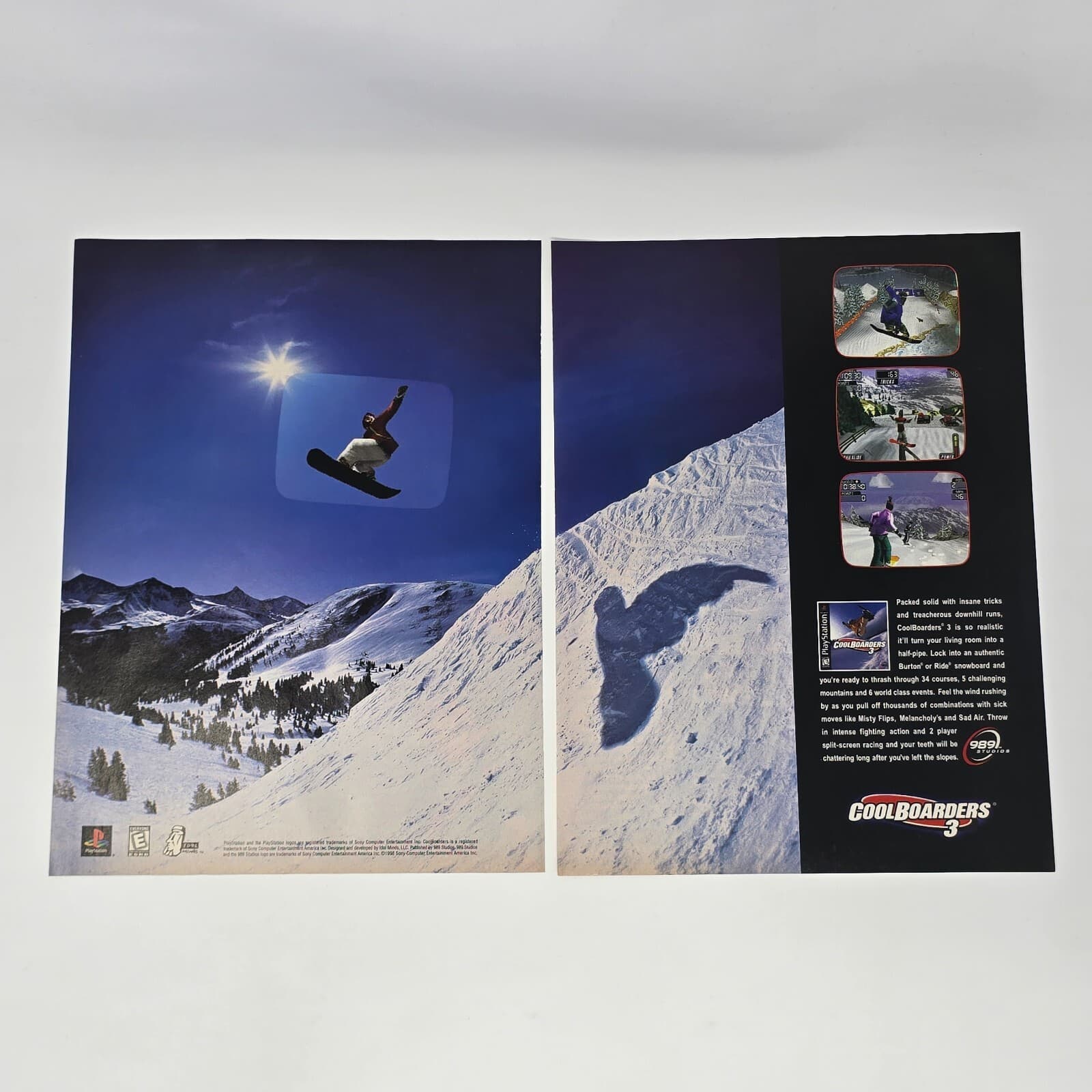 Cool Boarders 3 Sony PlayStation 1 PS1 Packed Solid Print Ad/Poster Promo Art