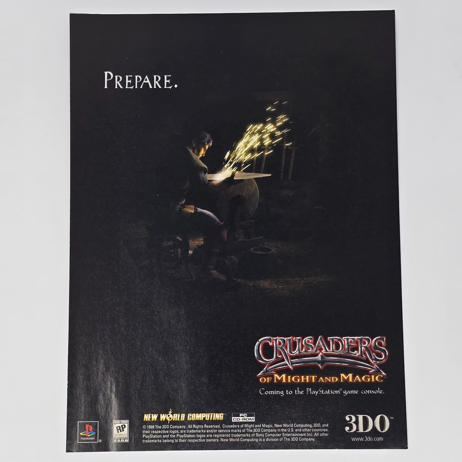 Crusaders of Might and Magic PlayStation 1 PS1 Prepare Print Ad/Poster Promo Art