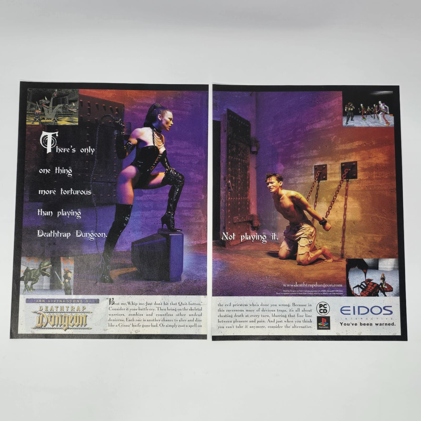 Deathtrap Dungeon Sony PlayStation 1 PS1 One Thing Print Ad/Poster Promo Art