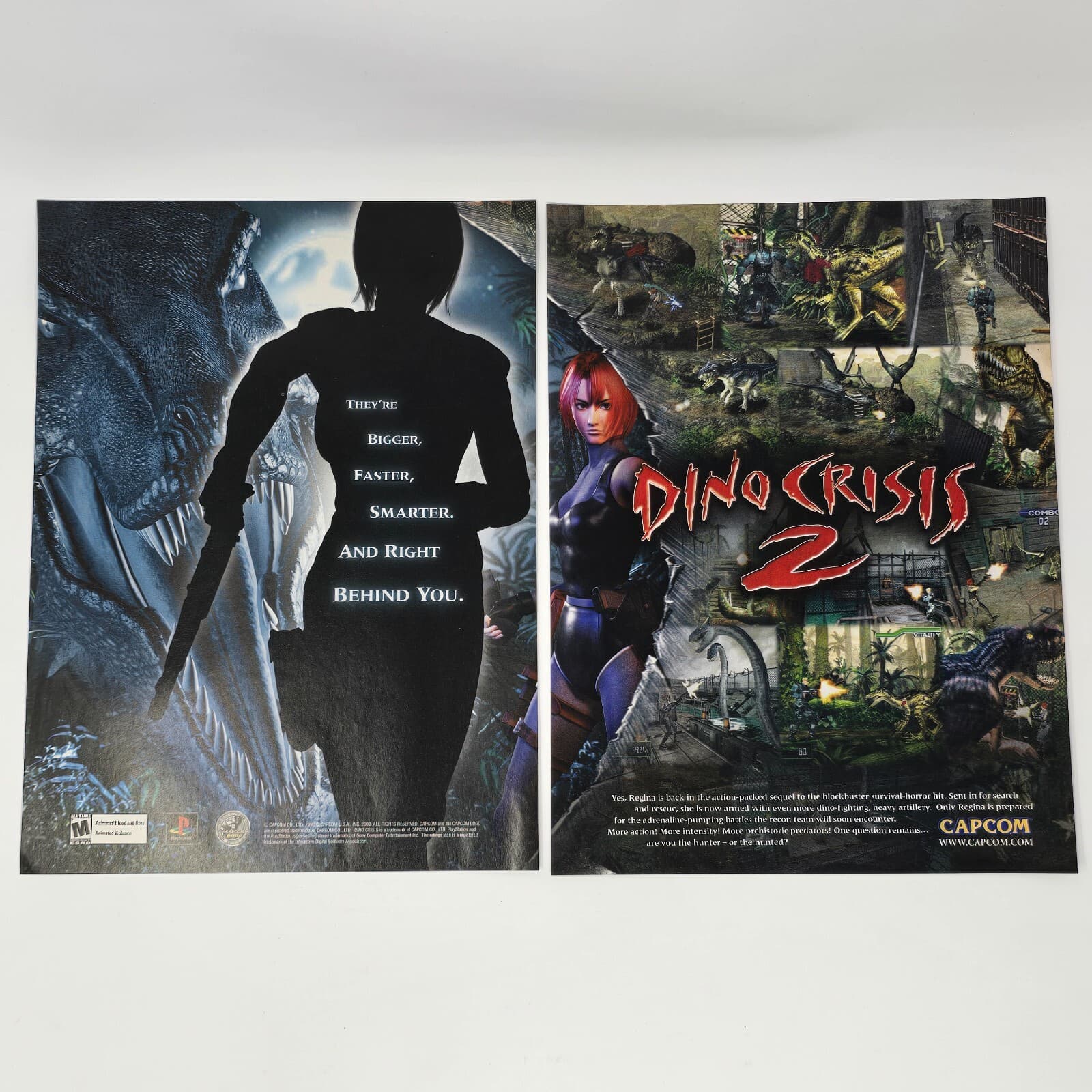 Dino Crisis 2 Sony PlayStation 1 PS1 Bigger Print Ad/Poster Promo Art