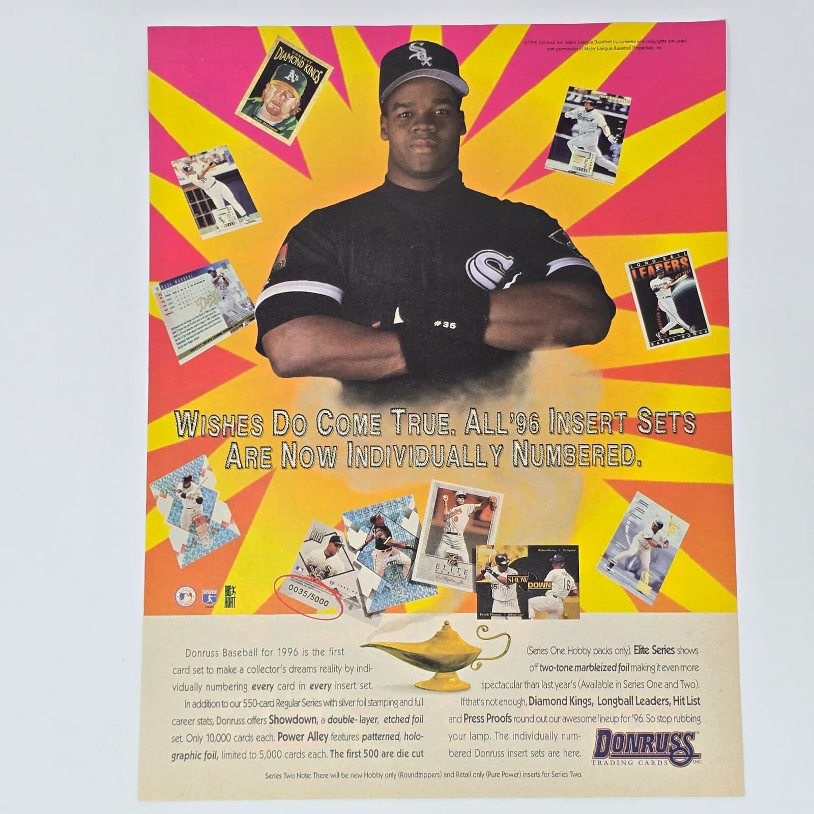 Donruss Baseball Frank Thomas Wishes Print Ad/Poster Promo Art