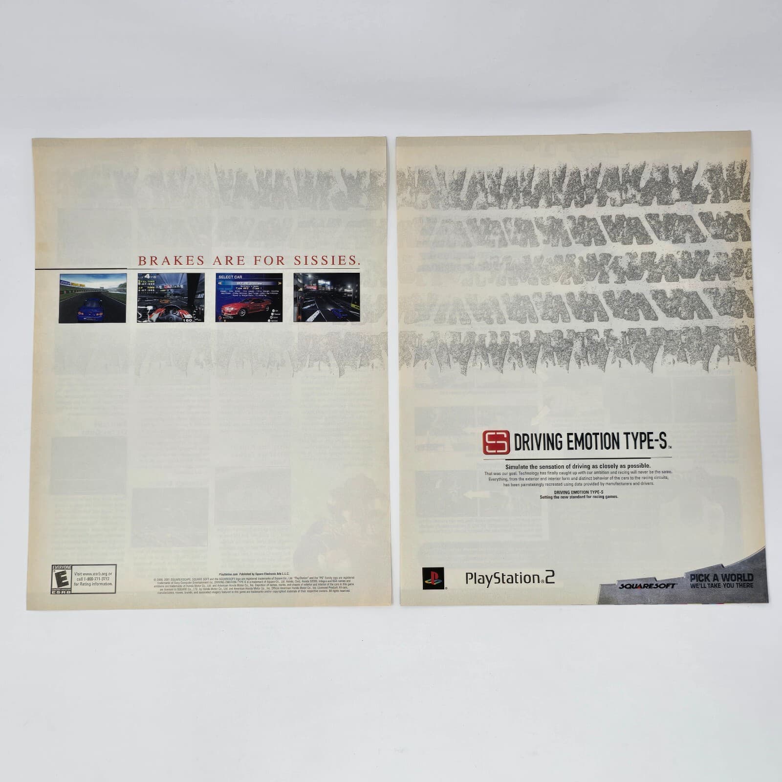 Driving Emotion Type-S Sony PlayStation 2 PS2 Sissies Print Ad/Poster Promo Art