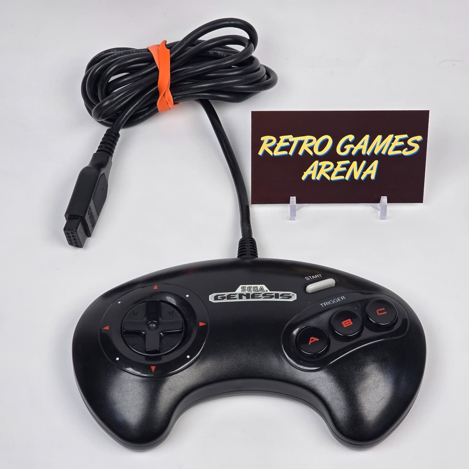 Sega Genesis 3 RED Button Controller Model 1650 Authentic OEM CLEANED & TESTED