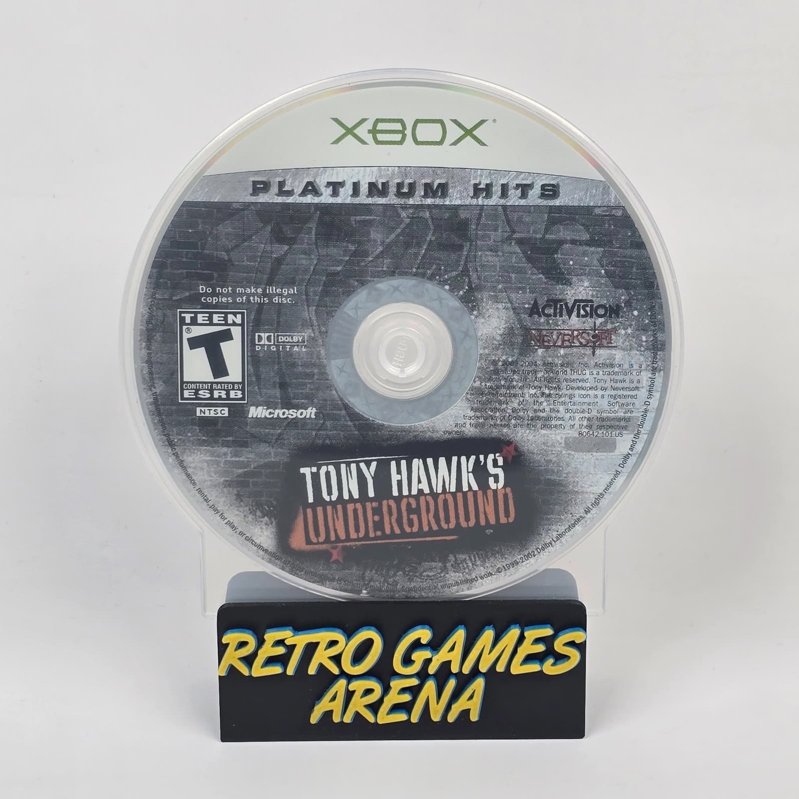 Tony Hawk's Underground (Original Xbox) Platinum Hits Disc