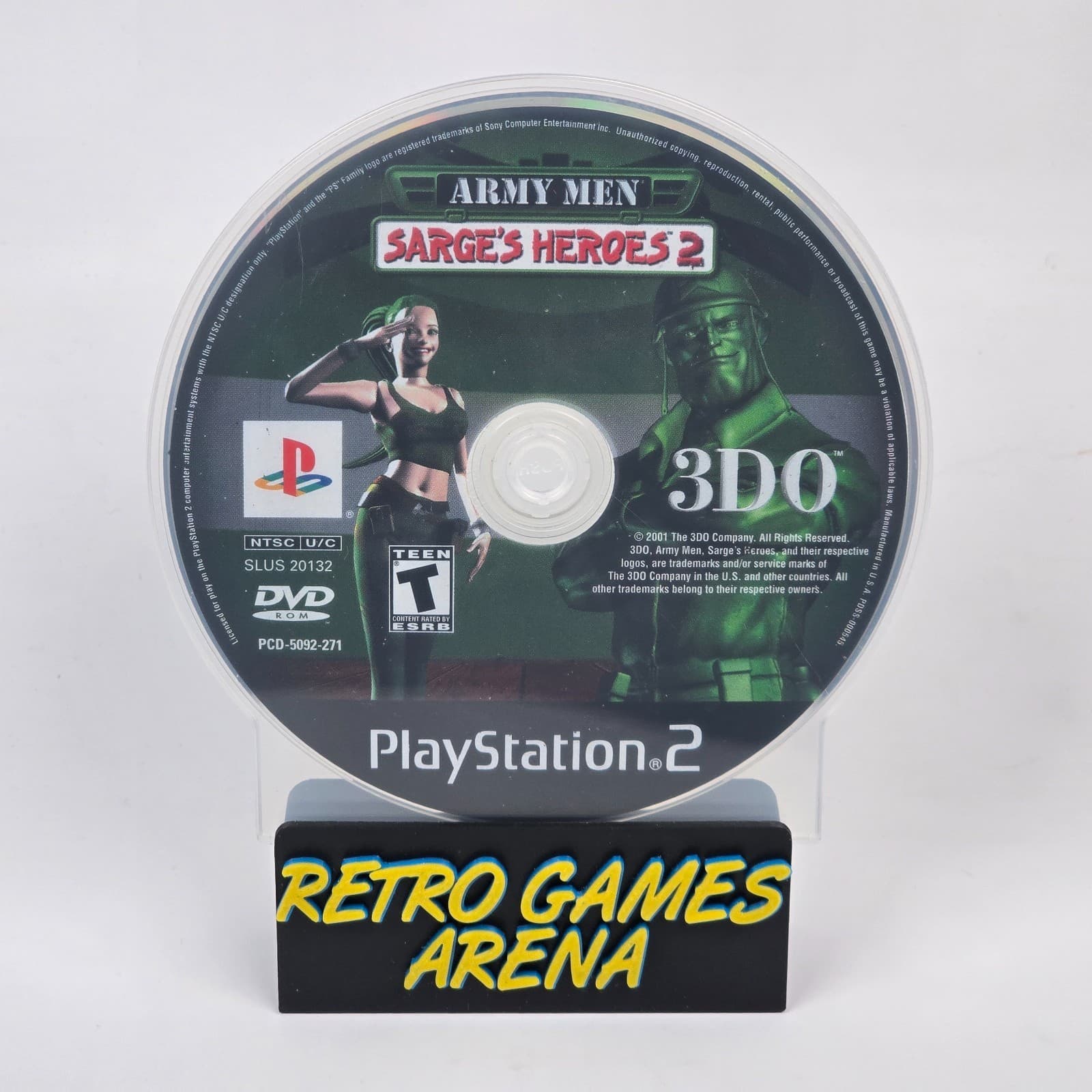 Army Men: Sarge's Heroes 2 (PlayStation 2 PS2) Disc