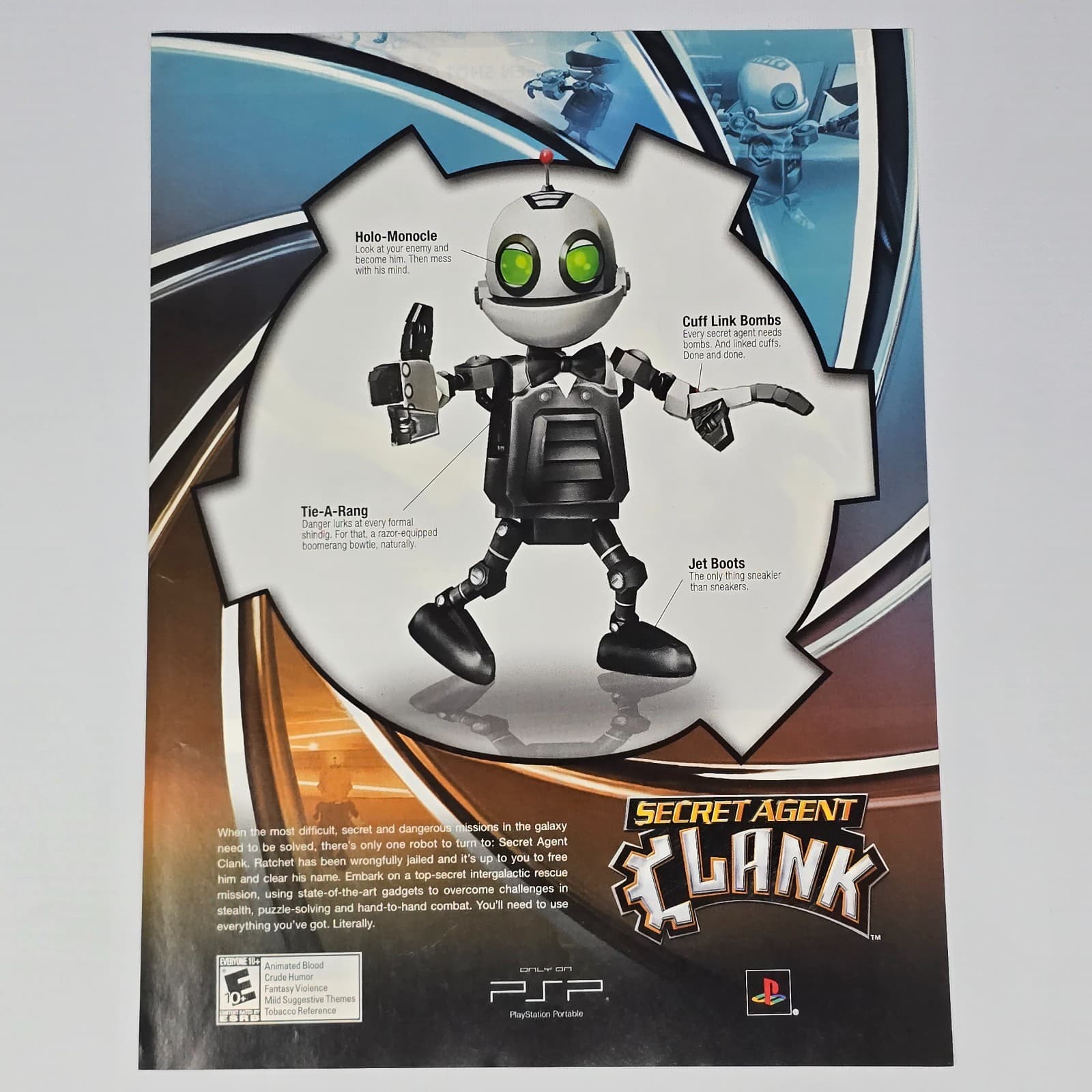 Secret Agent Clank Sony PSP Jet Boots Print Ad/Poster