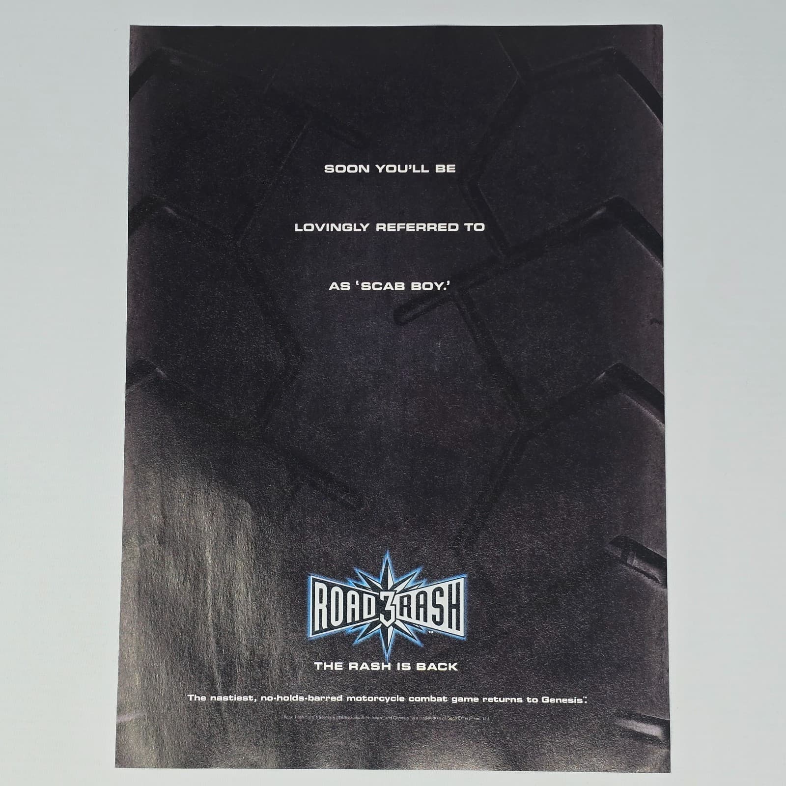 Road Rash 3 Sega Genesis The Rash Is Back Print Ad/Poster