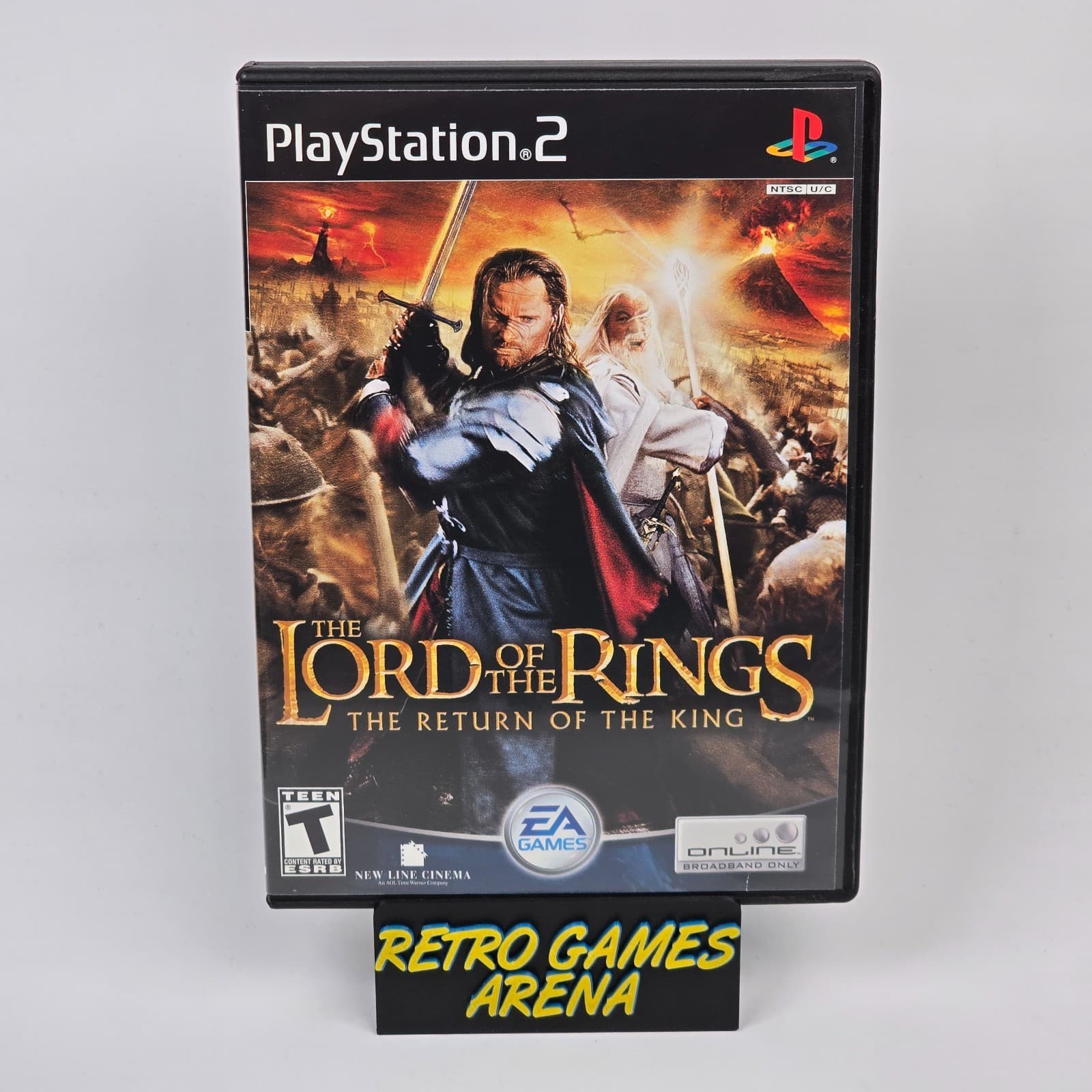 Lord of the Rings Return of the King (PlayStation 2 PS2) Black Label Case & Disc