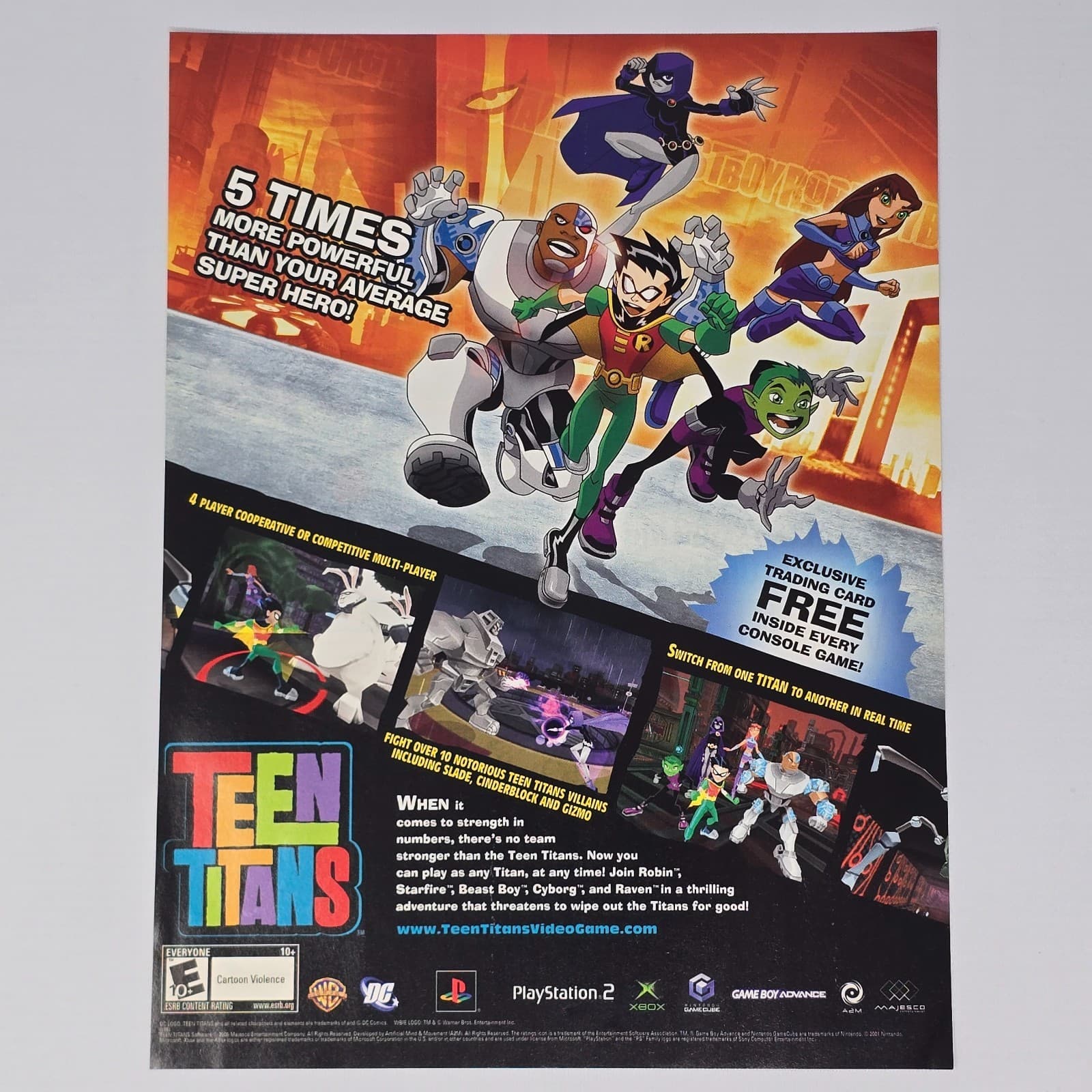 Teen Titans PlayStation 2 PS2 Xbox GameCube Starfire Print Ad/Poster