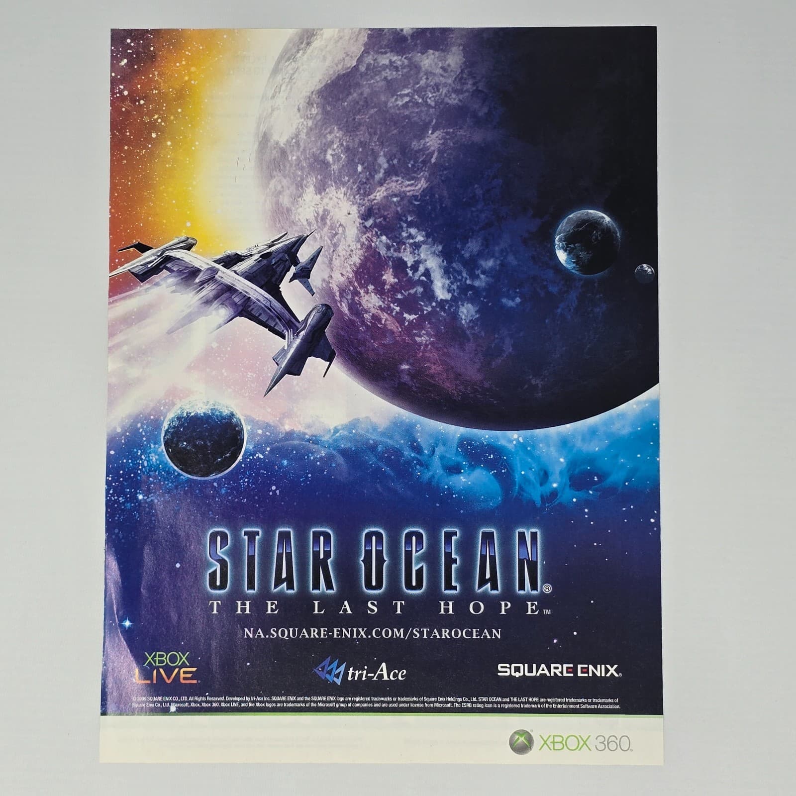 Star Ocean The Last Hope Xbox 360 Hope Print Ad/Poster