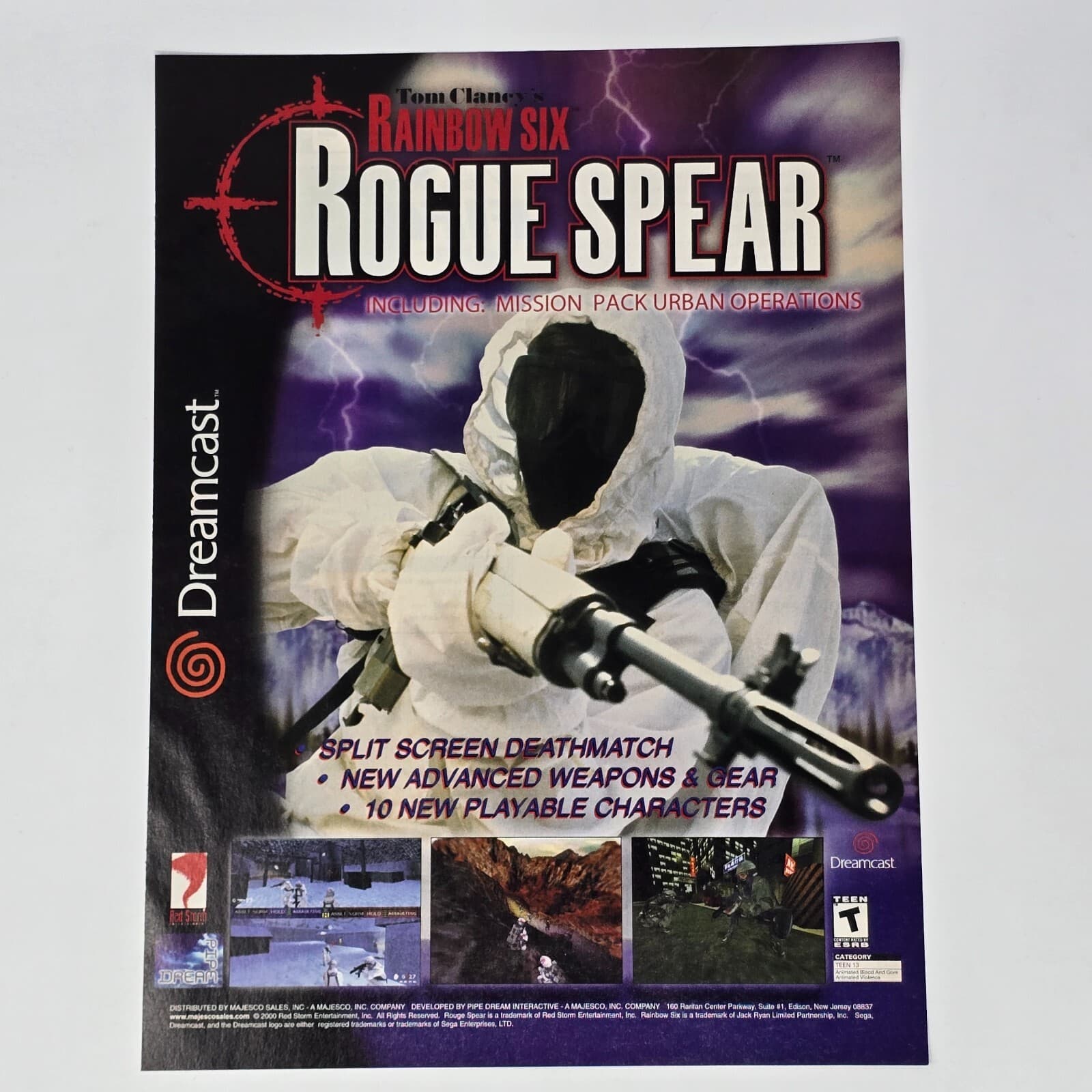 Rainbow Six Rogue Spear Sega Dreamcast Split Screen Print Ad/Poster Promo Art