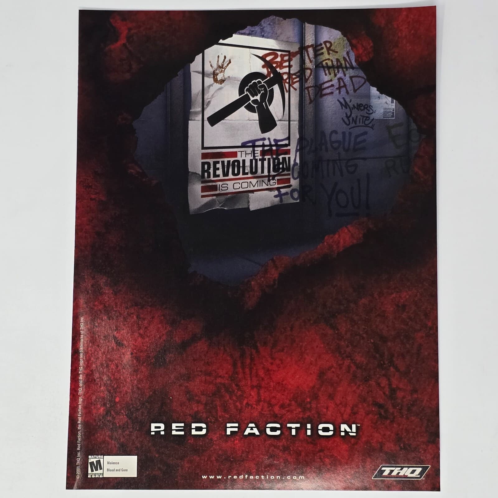 Red Faction Sony PlayStation 2 PS2 PC Revolution Print Ad/Poster Promo Art