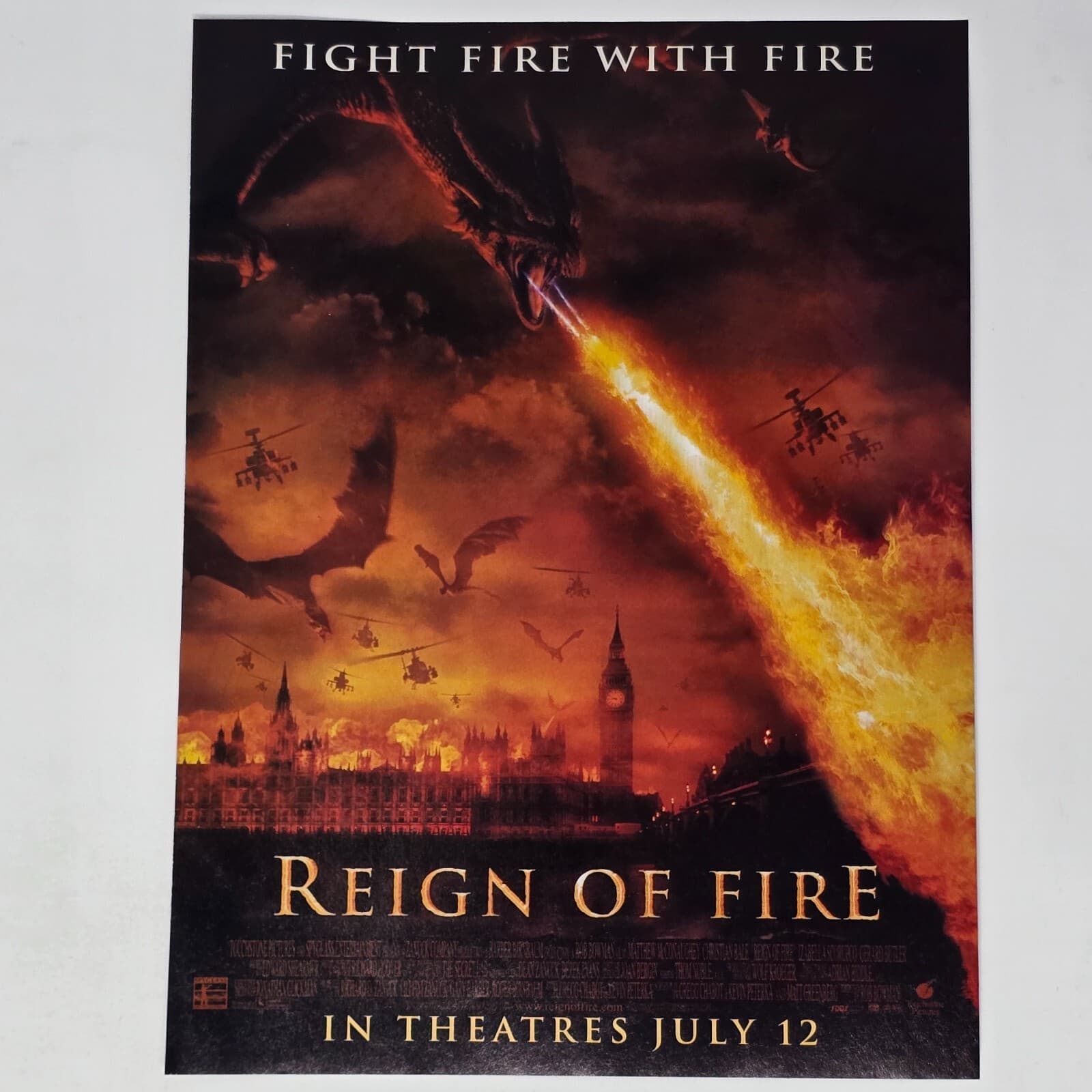 Reign of Fire Movie Theater Official Print Ad/Poster Promo Art