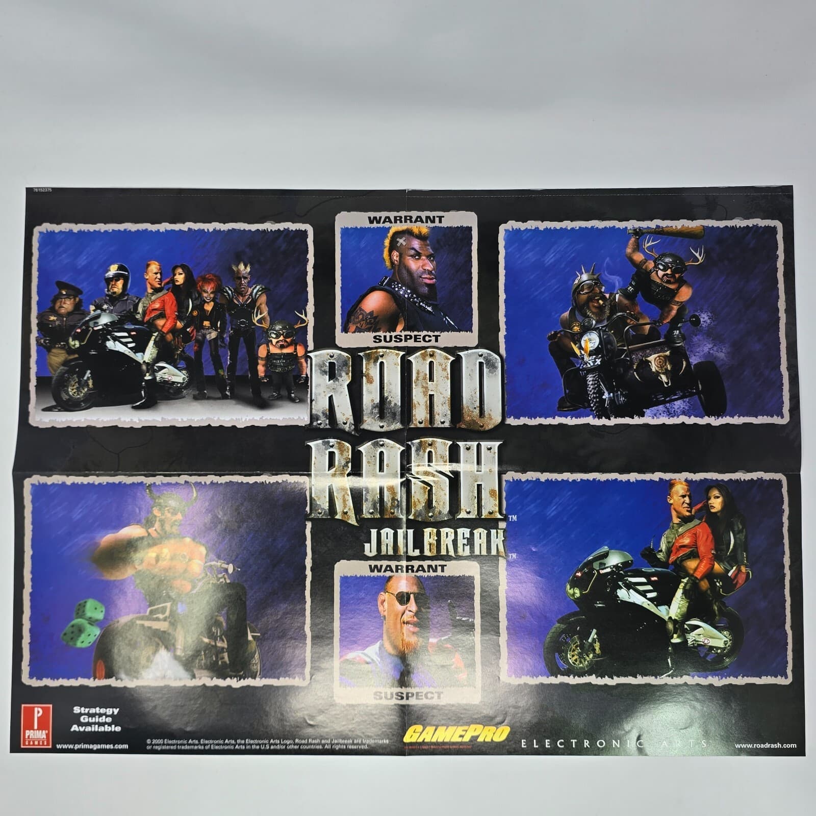 Road Rash Jailbreak Sony PlayStation 1 PS1 Pullout Print Ad/Poster Promo Art