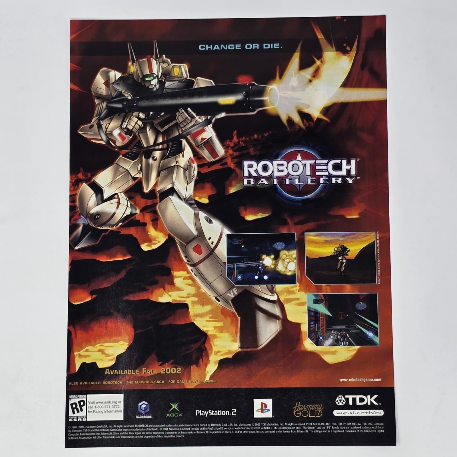 Robotech Battlecry Nintendo GameCube Xbox PS2 Print Ad/Poster Promo Art