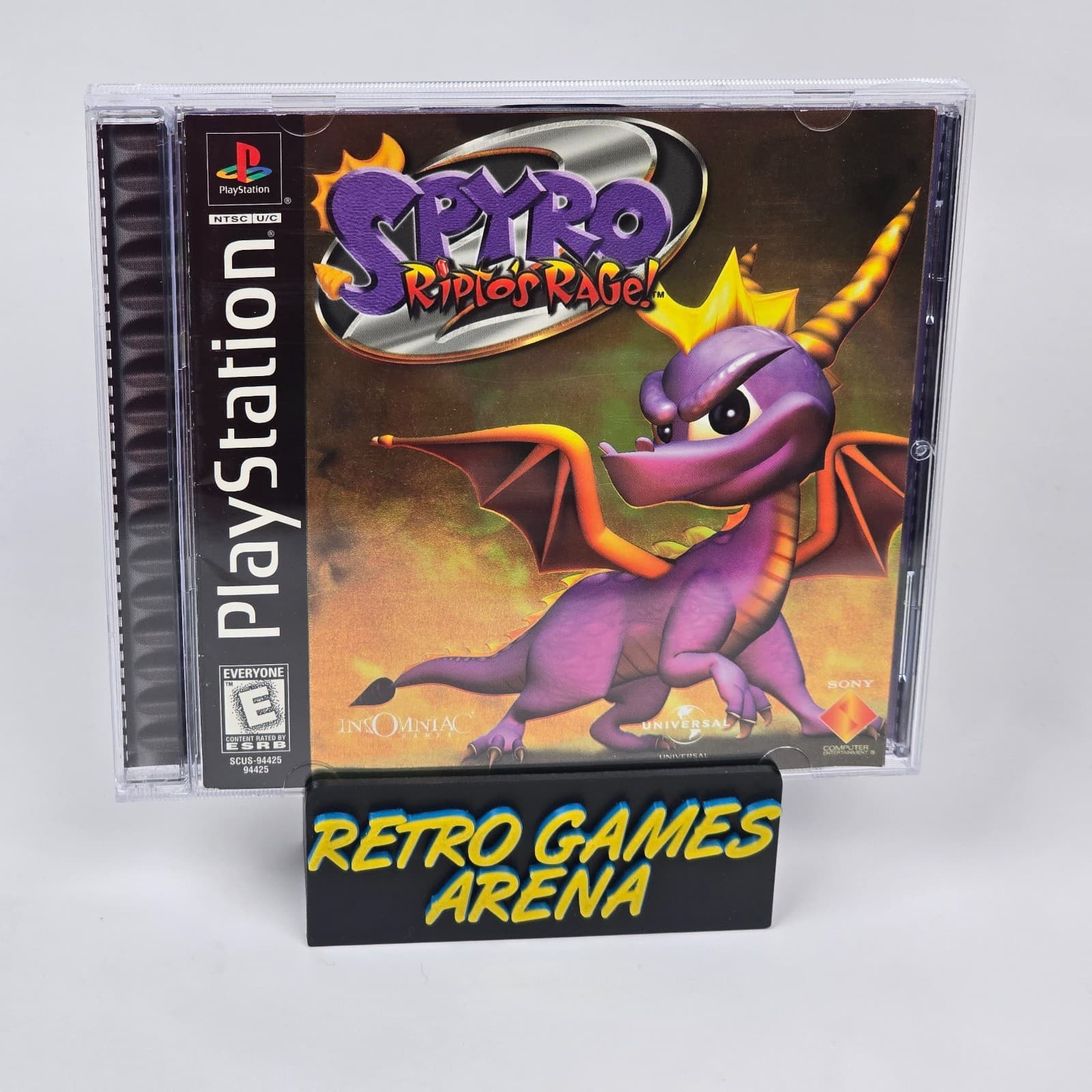 Spyro 2: Ripto's Rage! Gold Cover (PlayStation 1 PS1) Black Label CIB COMPLETE