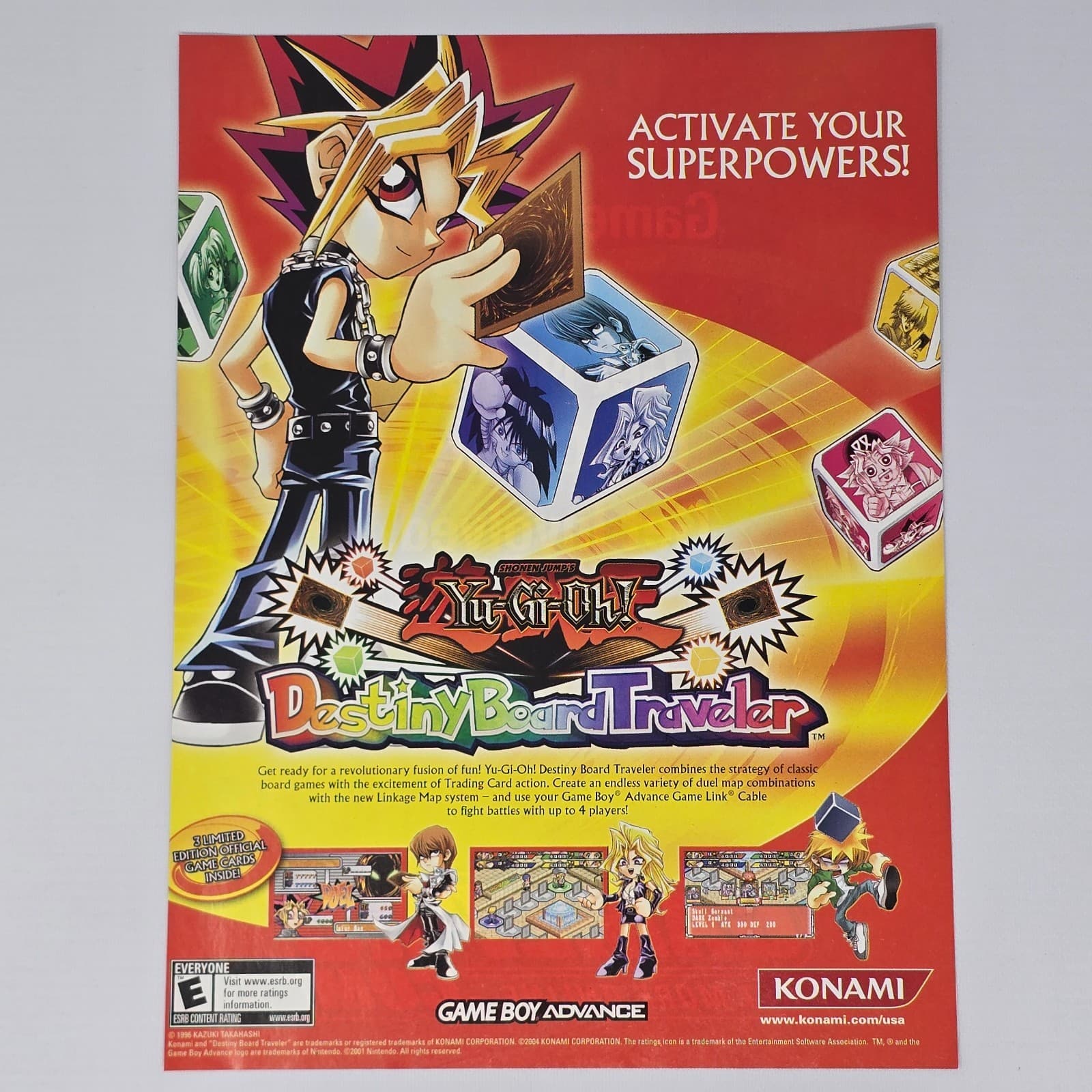 Yu-Gi-Oh Destiny Board Traveler Game Boy Advance Activate Print Ad/Poster