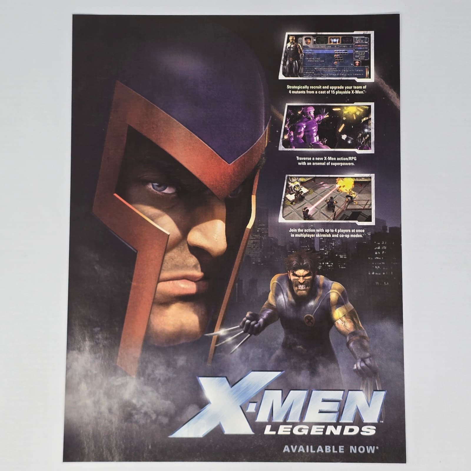 X-Men Legends Xbox PlayStation 2 PS2 Nintendo GameCube Traverse Print Ad/Poster