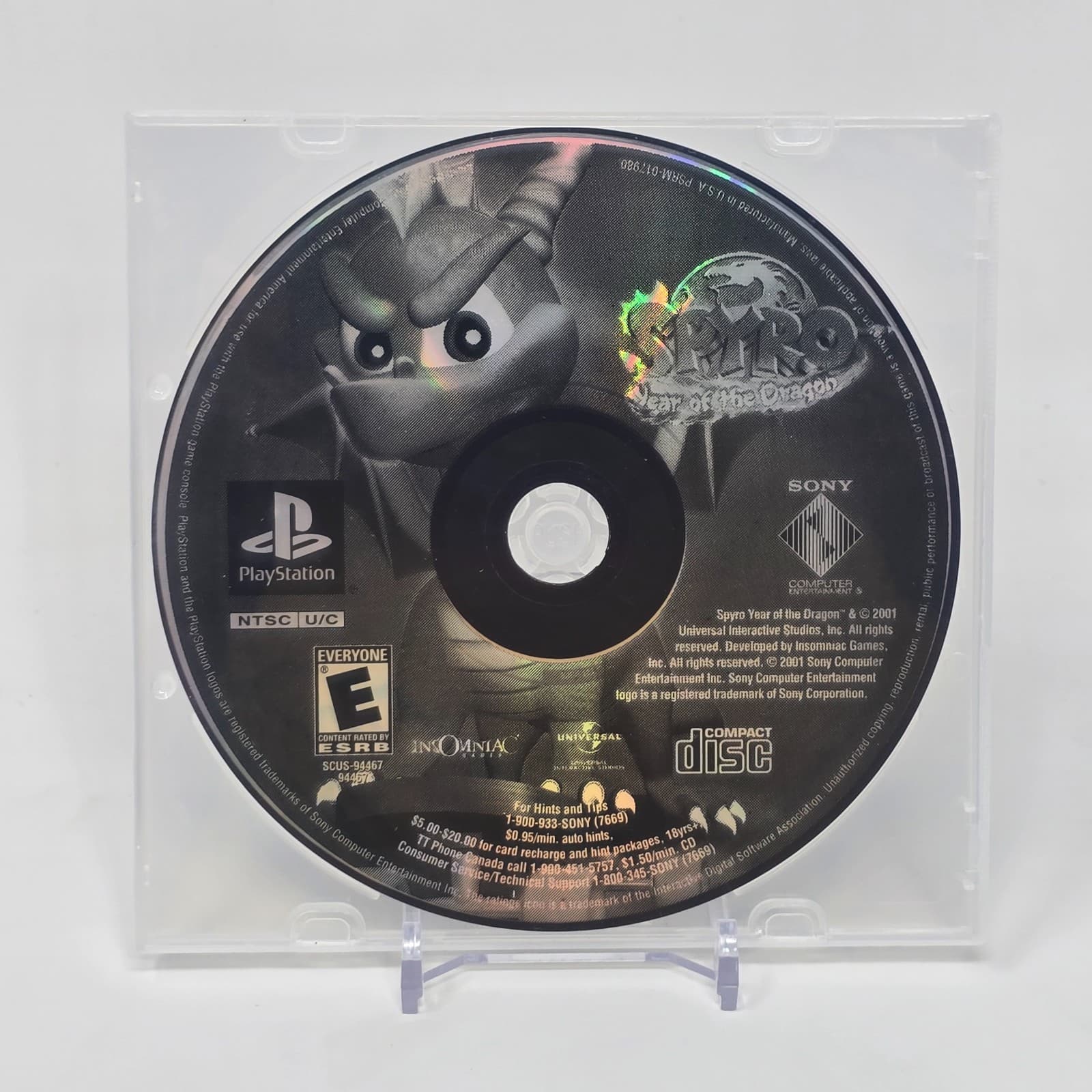 Spyro: Year of the Dragon (PlayStation 1 PS1) Greatest Hits Disc TESTED