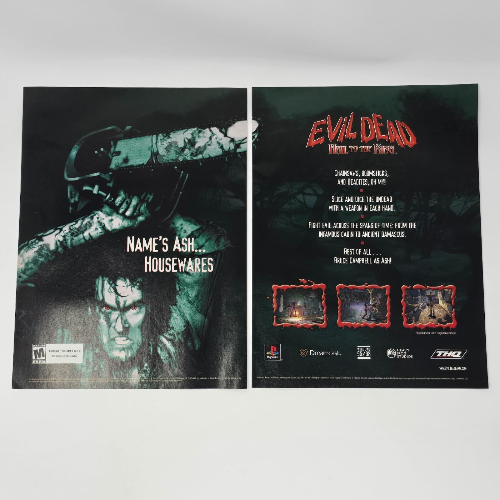 Evil Dead Hail to the King Dreamcast PS1 PC Housewares Print Ad/Poster Promo Art