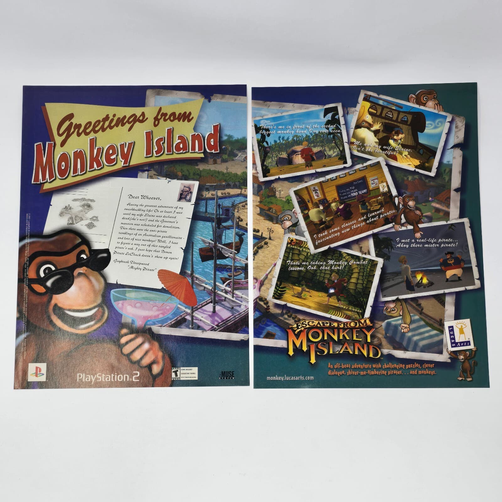 Escape from Monkey Island PlayStation 2 PS2 Whoever Print Ad/Poster Promo Art