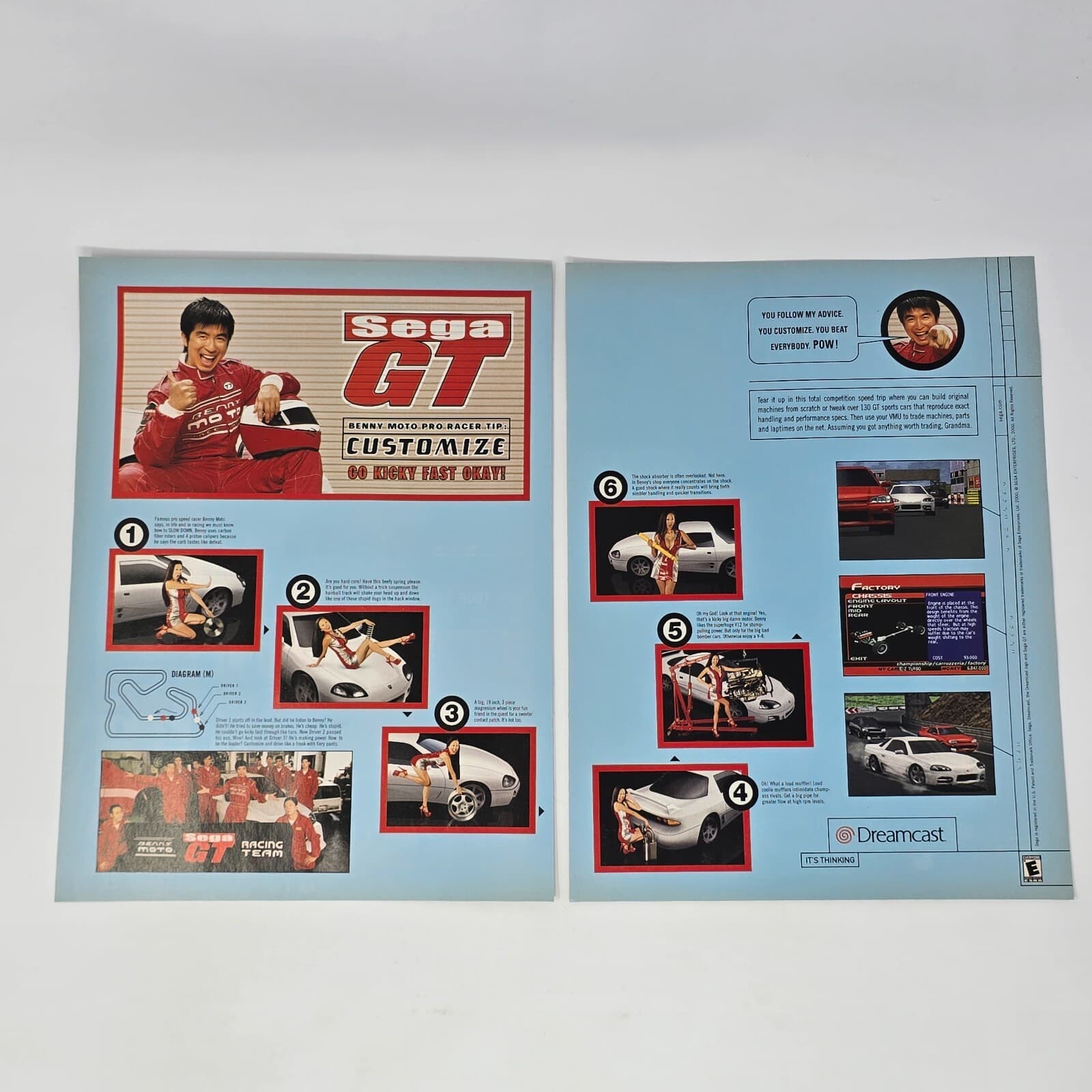 Sega GT Dreamcast Kicky Fast Print Ad/Poster Promo Art