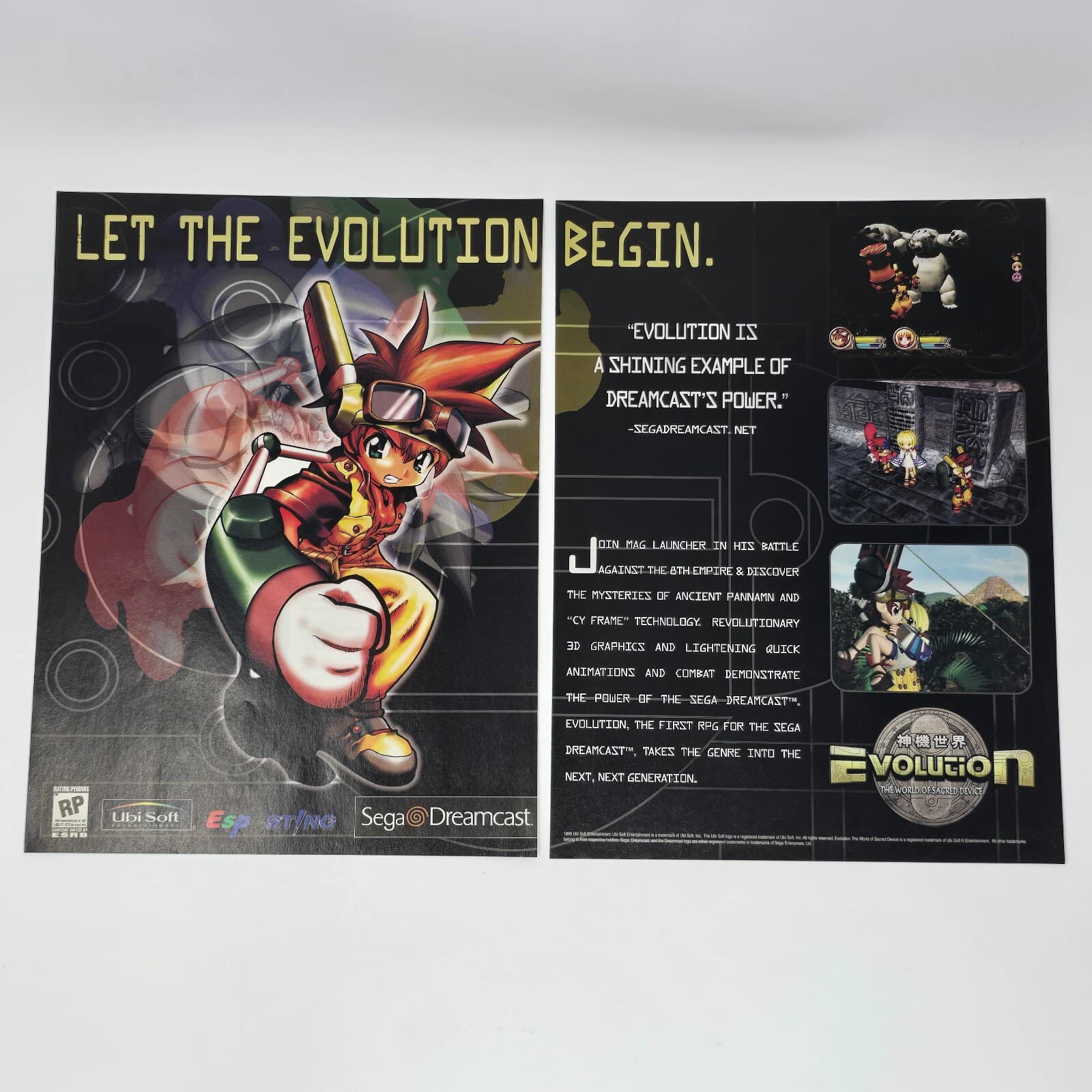 Evolution Sega Dreamcast Begin Print Ad/Poster Promo Art