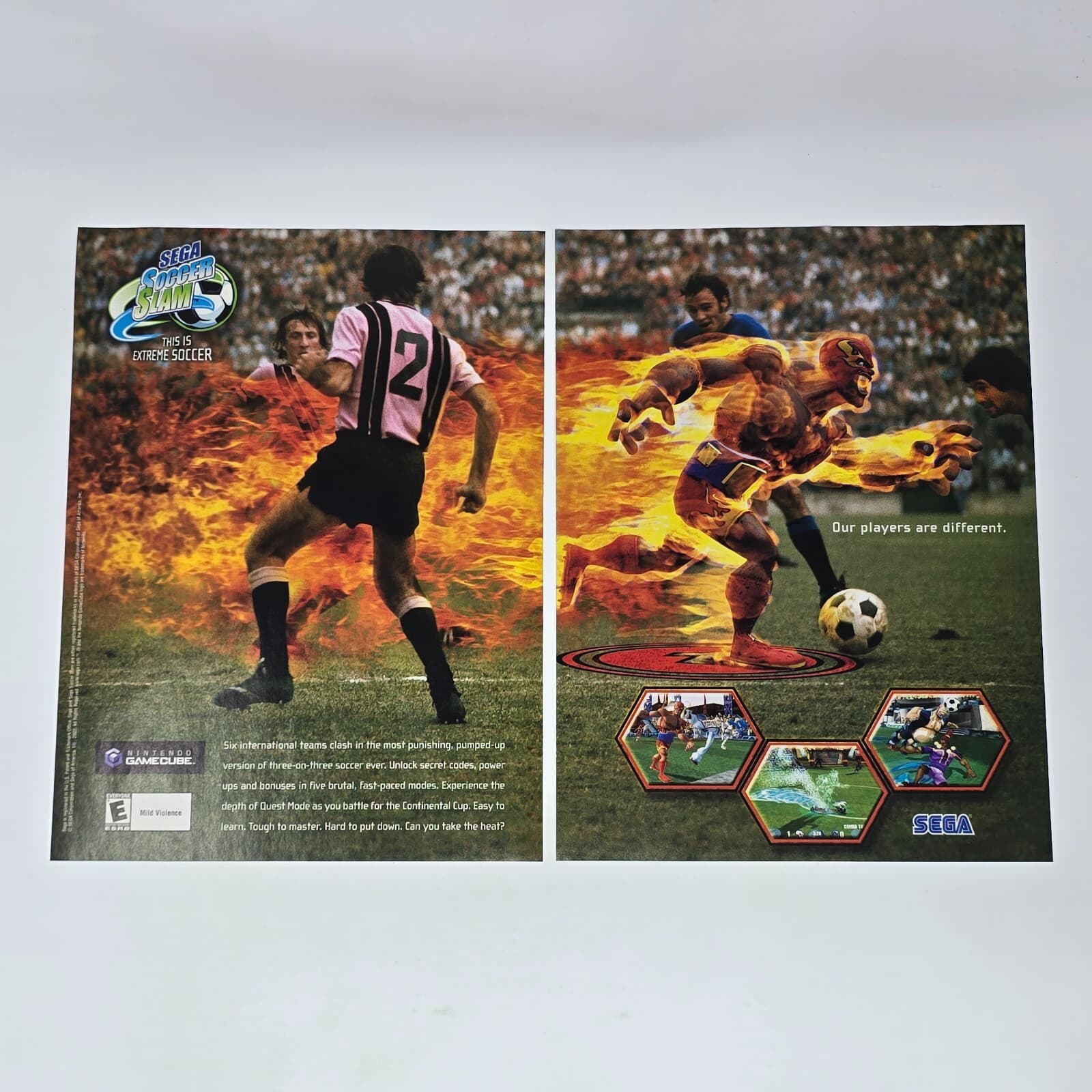 Sega Soccer Slam Nintendo GameCube Extreme Print Ad/Poster Promo Art