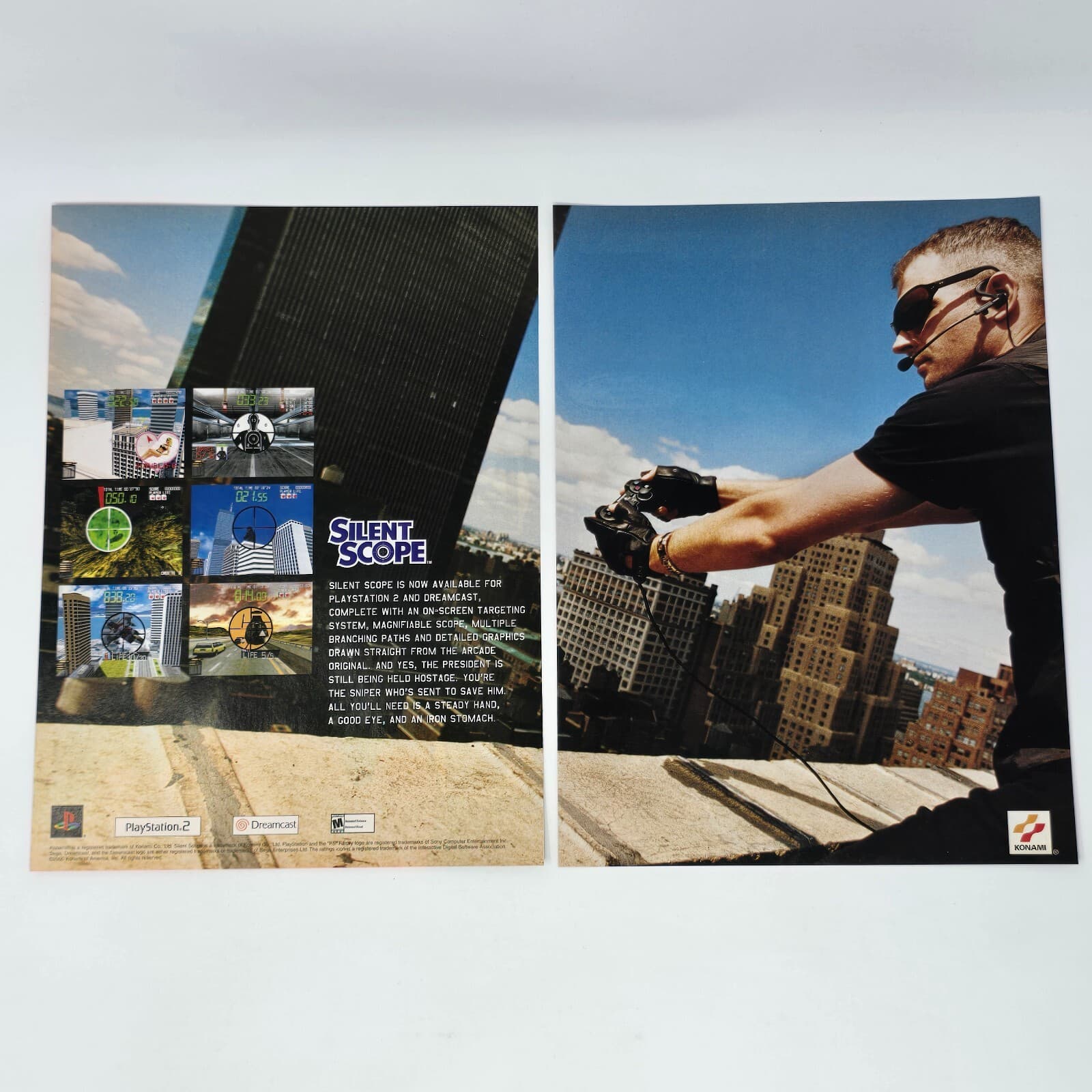 Silent Scope Sony PlayStation 2 PS2 Sega Dreamcast Print Ad/Poster Promo Art