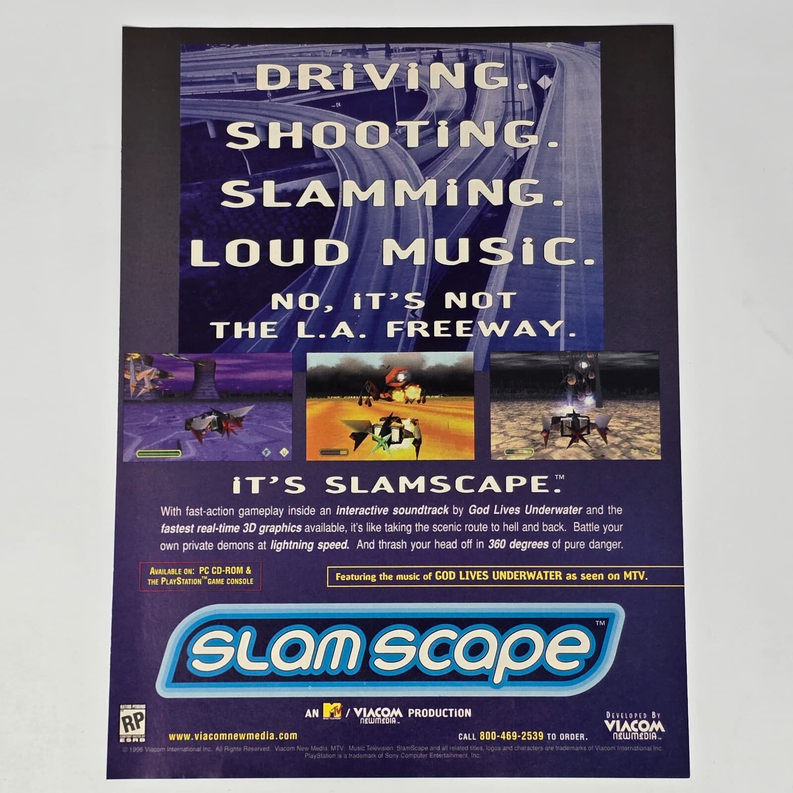 SlamScape Sony PlayStation 1 PS1 PC Print Ad/Poster Promo Art
