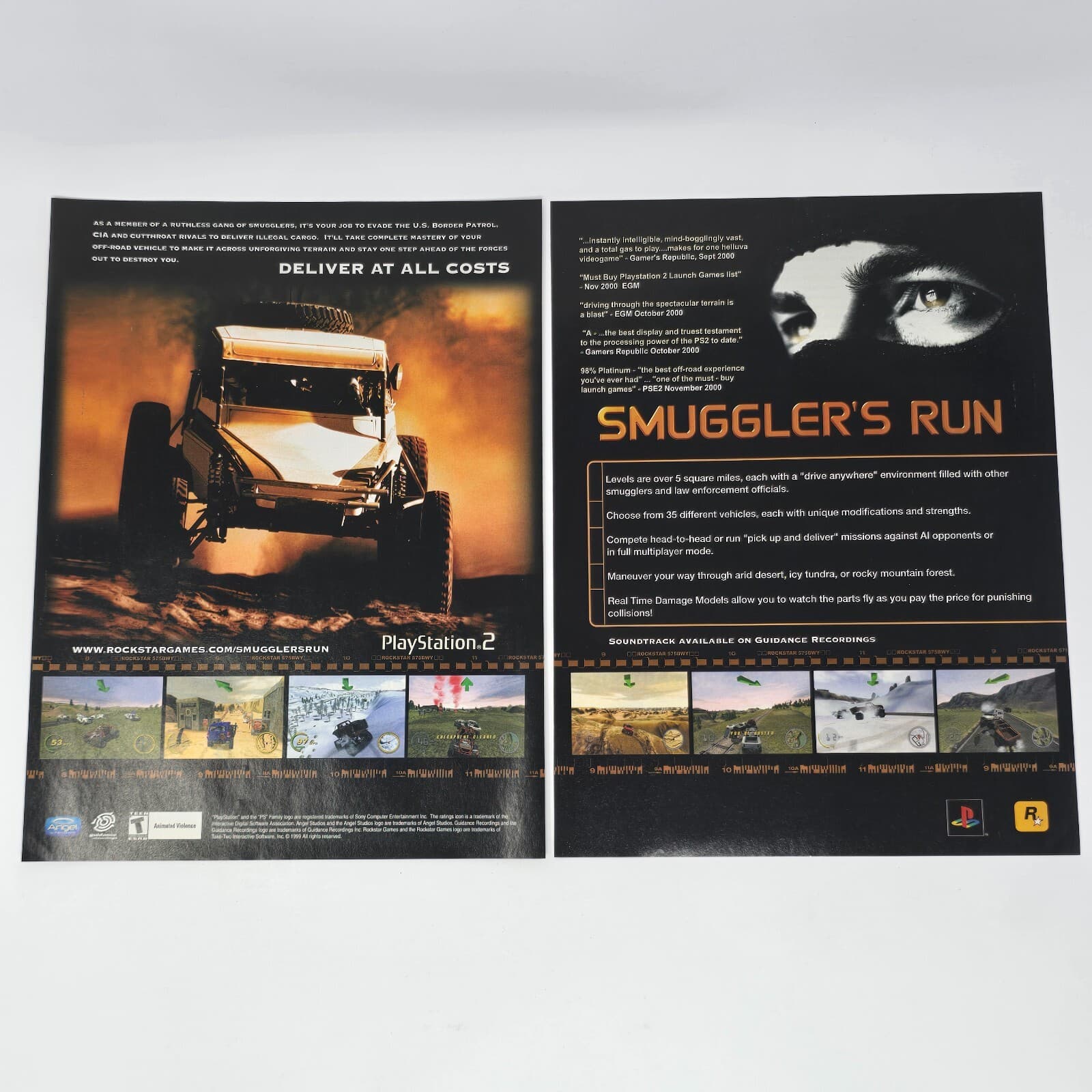 Smuggler's Run Sony PlayStation 2 PS2 Deliver Print Ad/Poster Promo Art