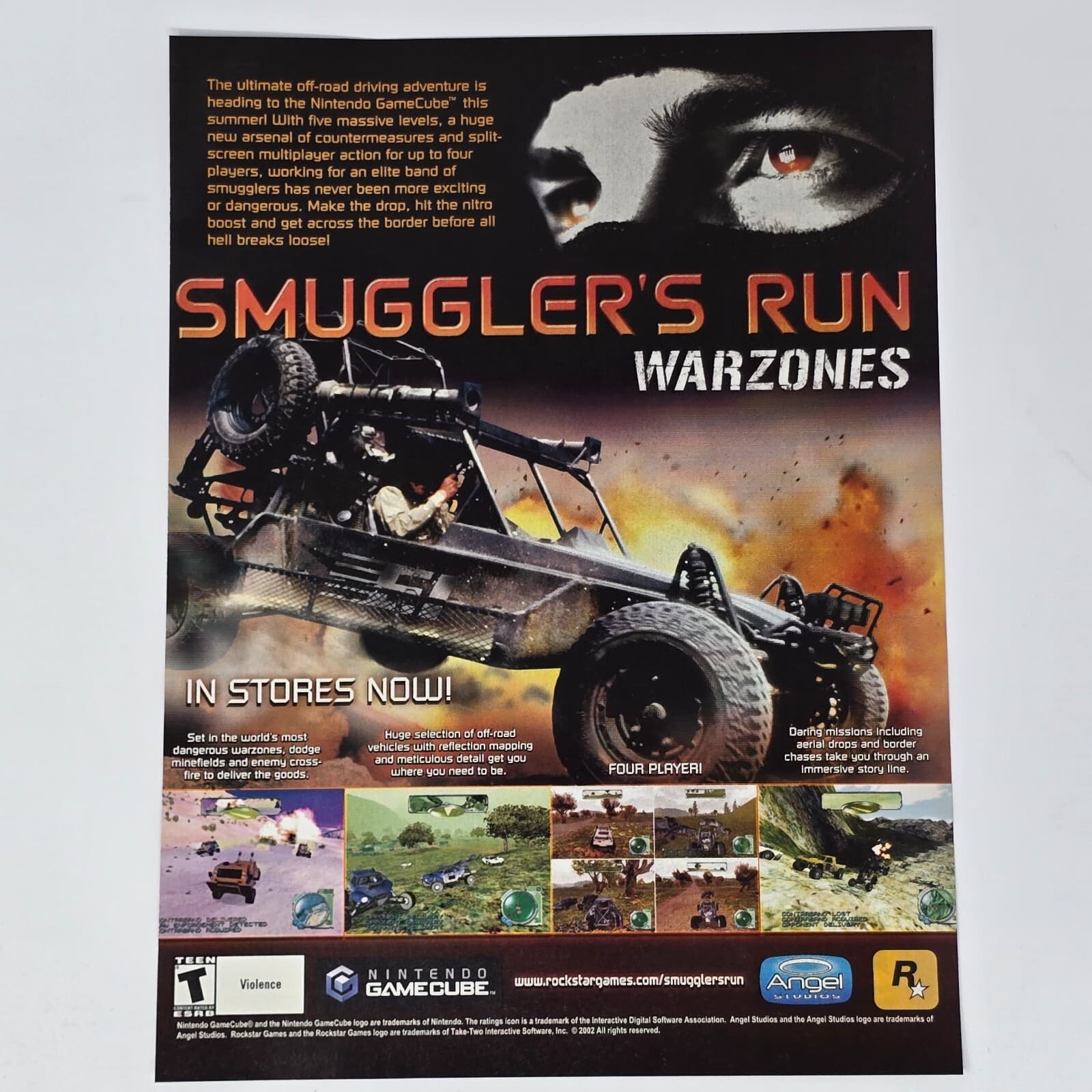 Smuggler's Run Warzones Sony PlayStation 2 PS2 Print Ad/Poster Promo Art
