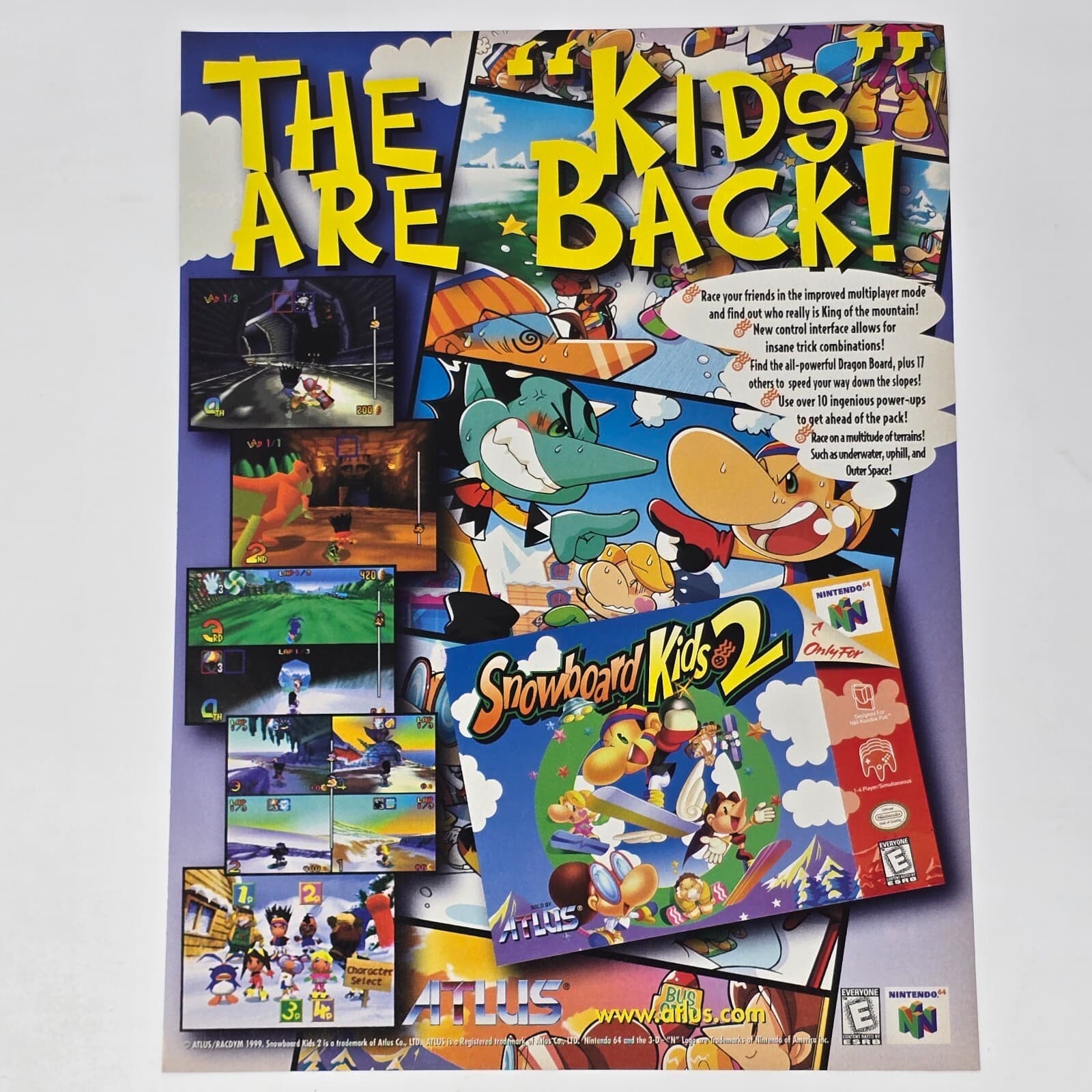 Snowbaord Kids 2 Nintendo 64 N64 Kids Are Back Print Ad/Poster Promo Art
