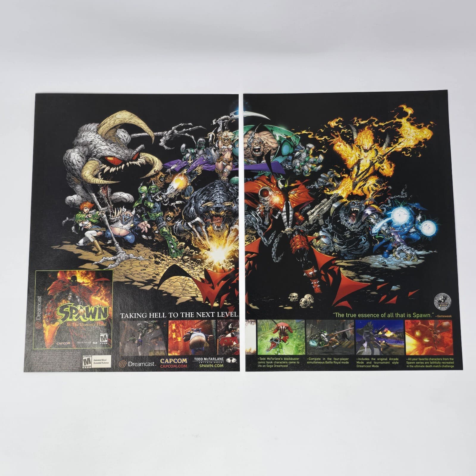 Spawn In the Demon's Hand Sega Dreamcast Next Level Print Ad/Poster Promo Art