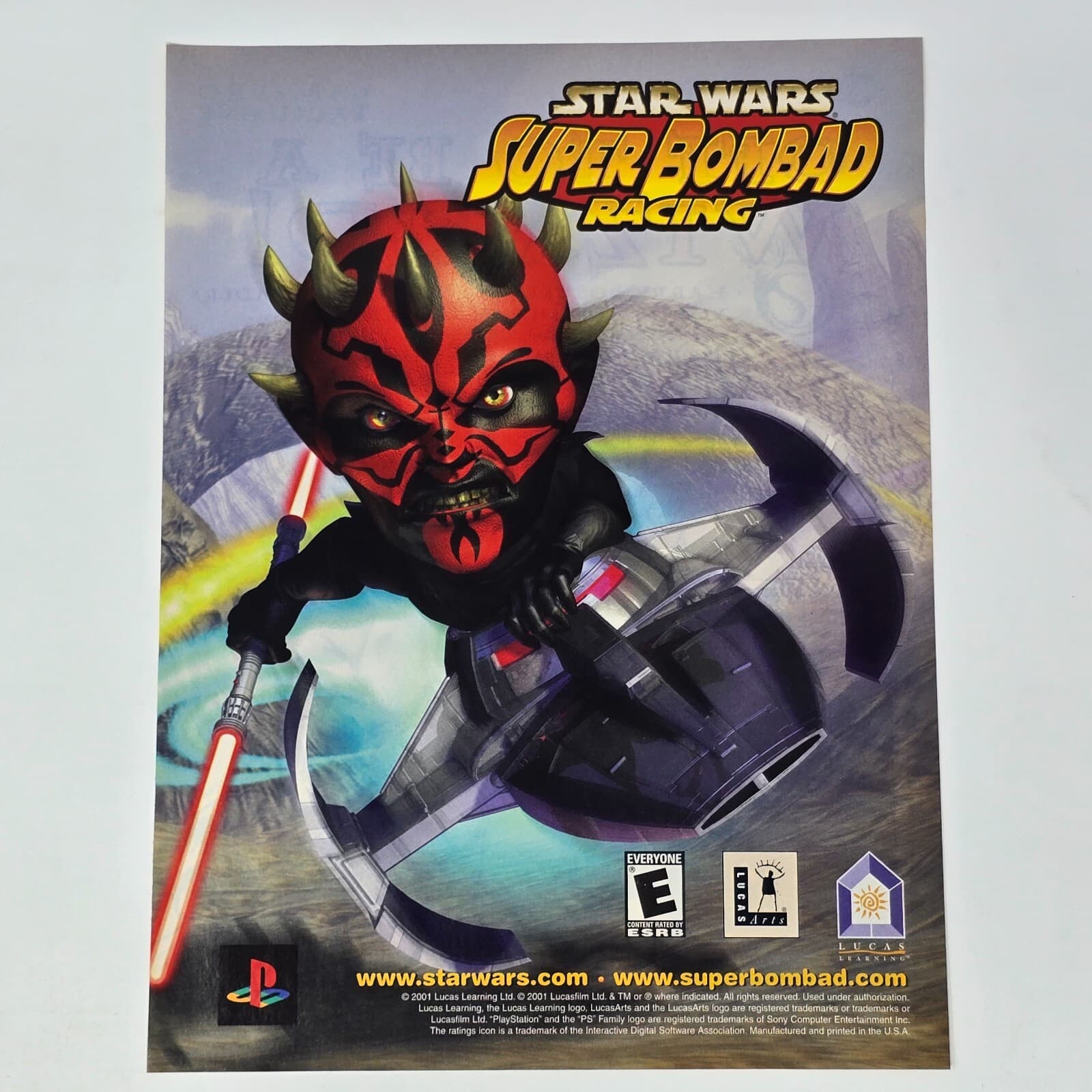 Star Wars Super Bombad Racing Sony PS2 No Screens Print Ad/Poster Promo Art