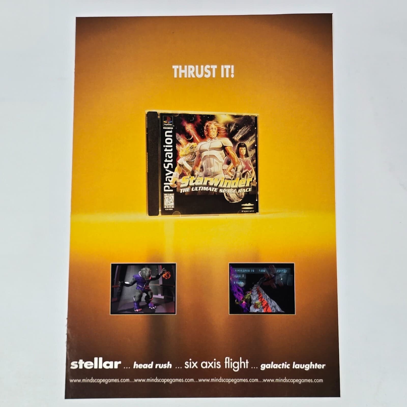 Starwinder The Ultimate Space Race PlayStation 1 PS1 Print Ad/Poster Promo Art