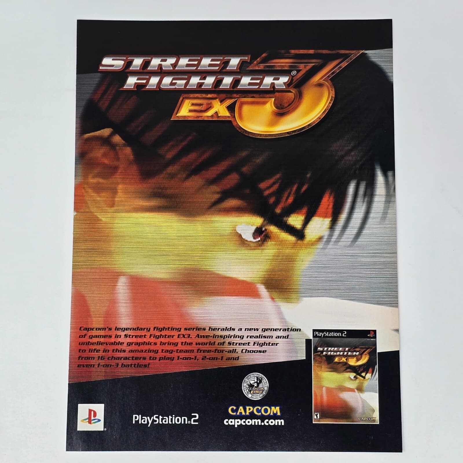 Street Fighter EX 3 Sony PlayStation 2 PS2 Legendary Print Ad/Poster Promo Art