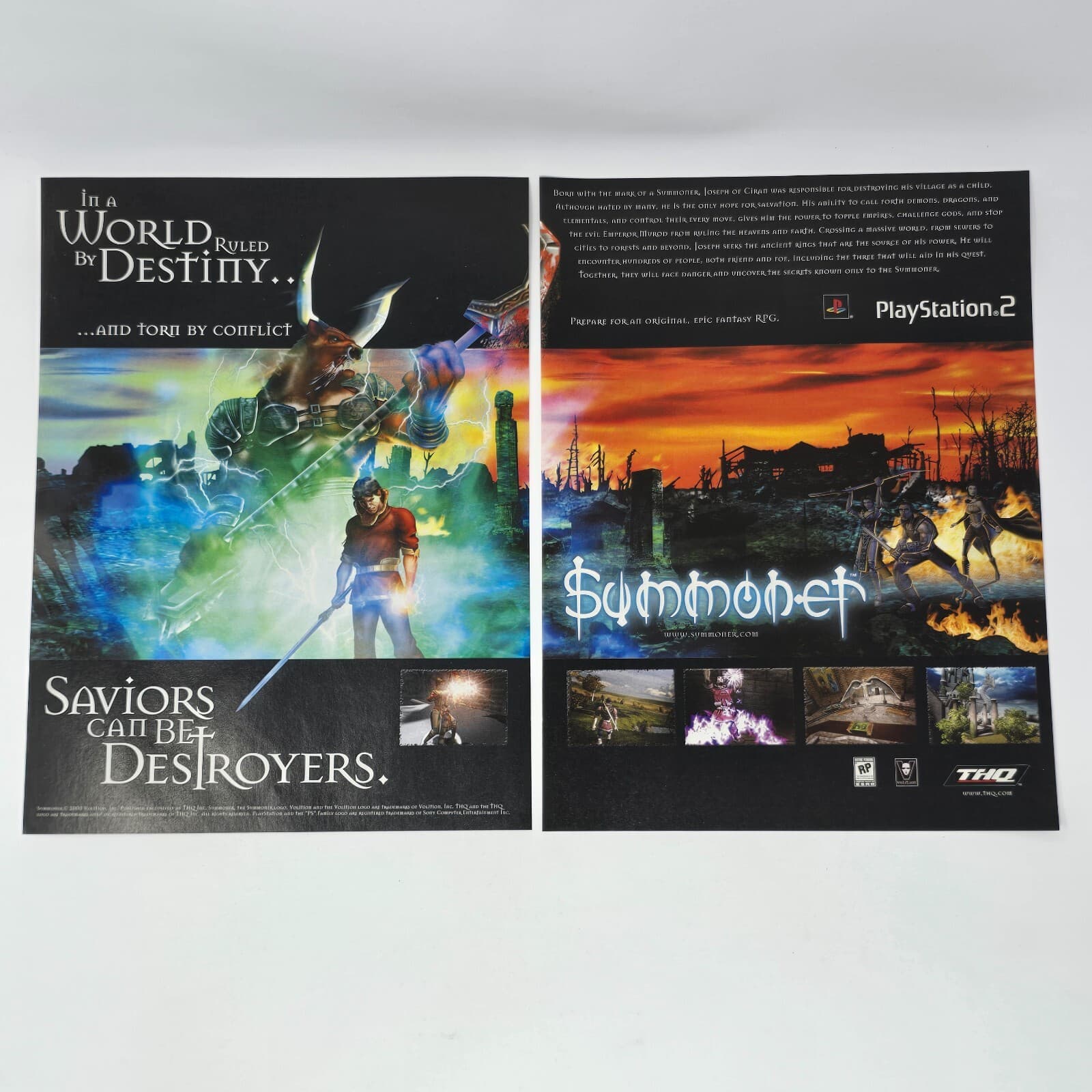 Summoner Sony PlayStation 2 PS2 Destroyers Print Ad/Poster Promo Art