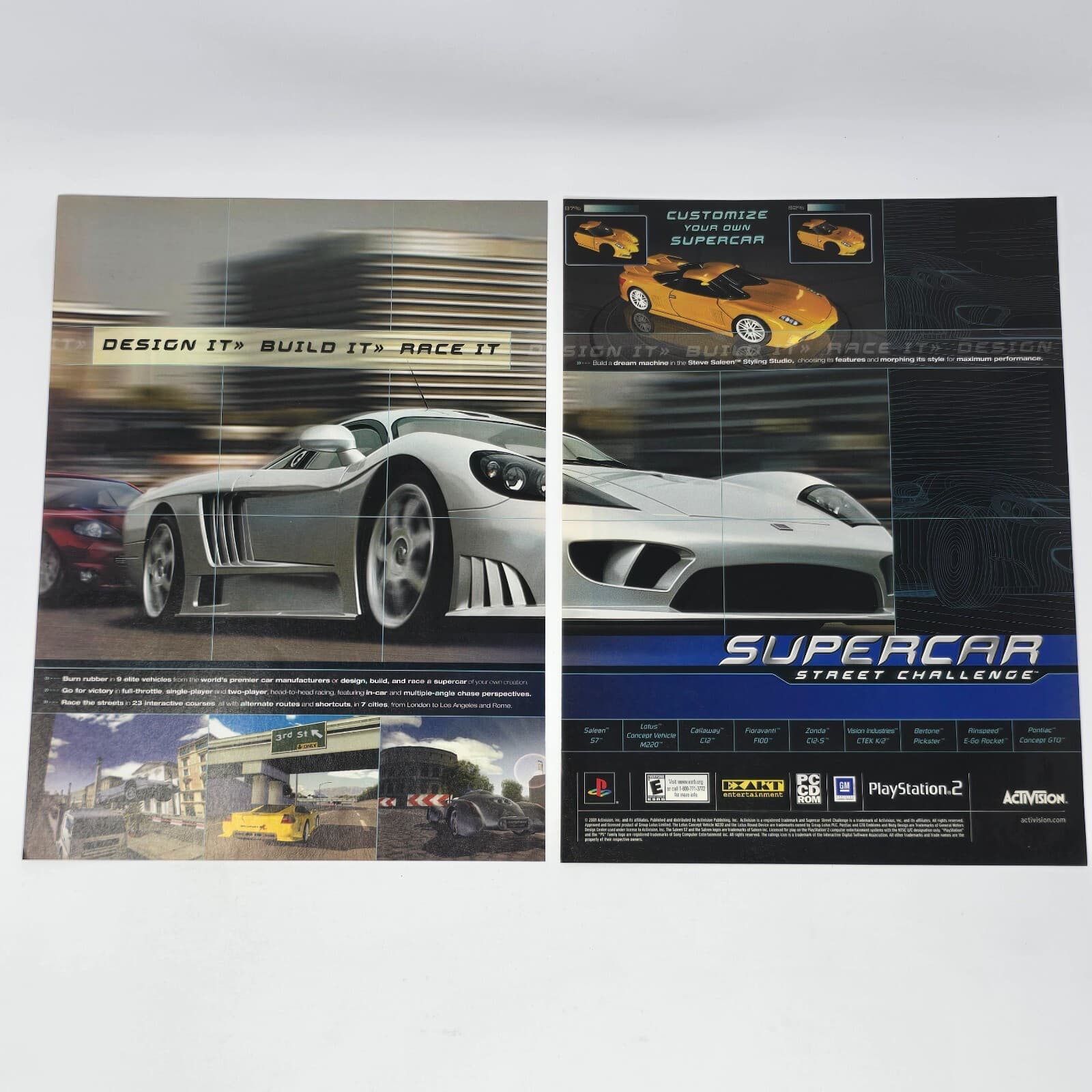 Supercar Street Challenge PlayStation 2 PS2 PC Race It Print Ad/Poster Promo Art
