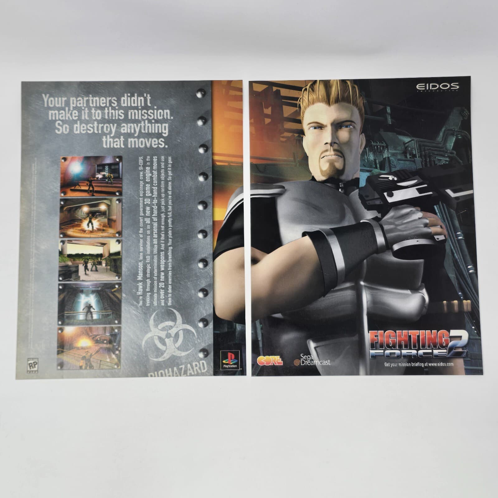 Fighting Force 2 Sega Dreamcast Partners Print Ad/Poster Promo Art