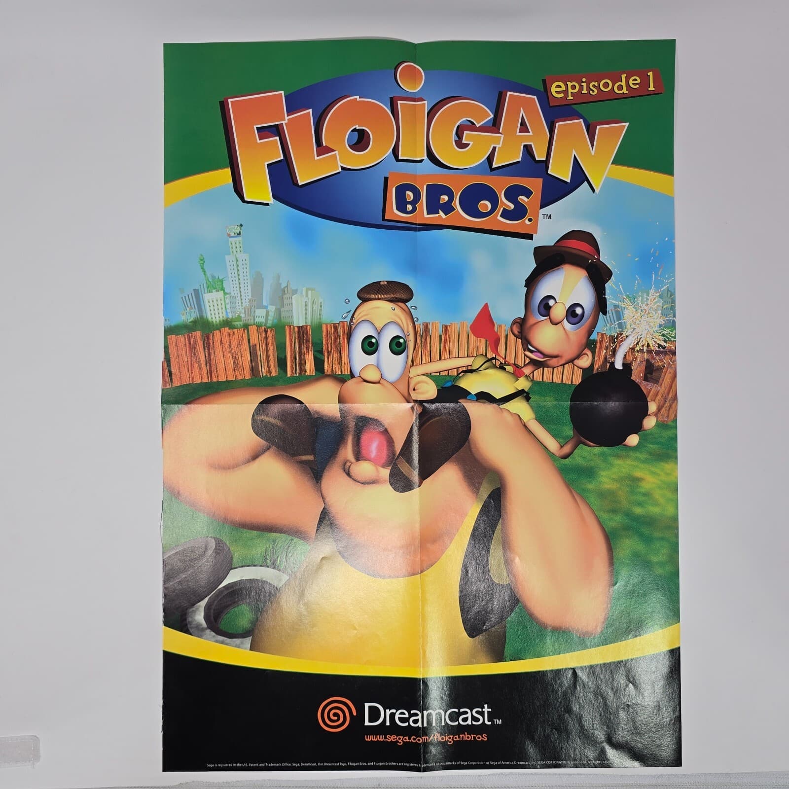 Floigan Bros Dreamcast LARGE 20x15 inch Pull-out Print Ad/Poster Promo Art