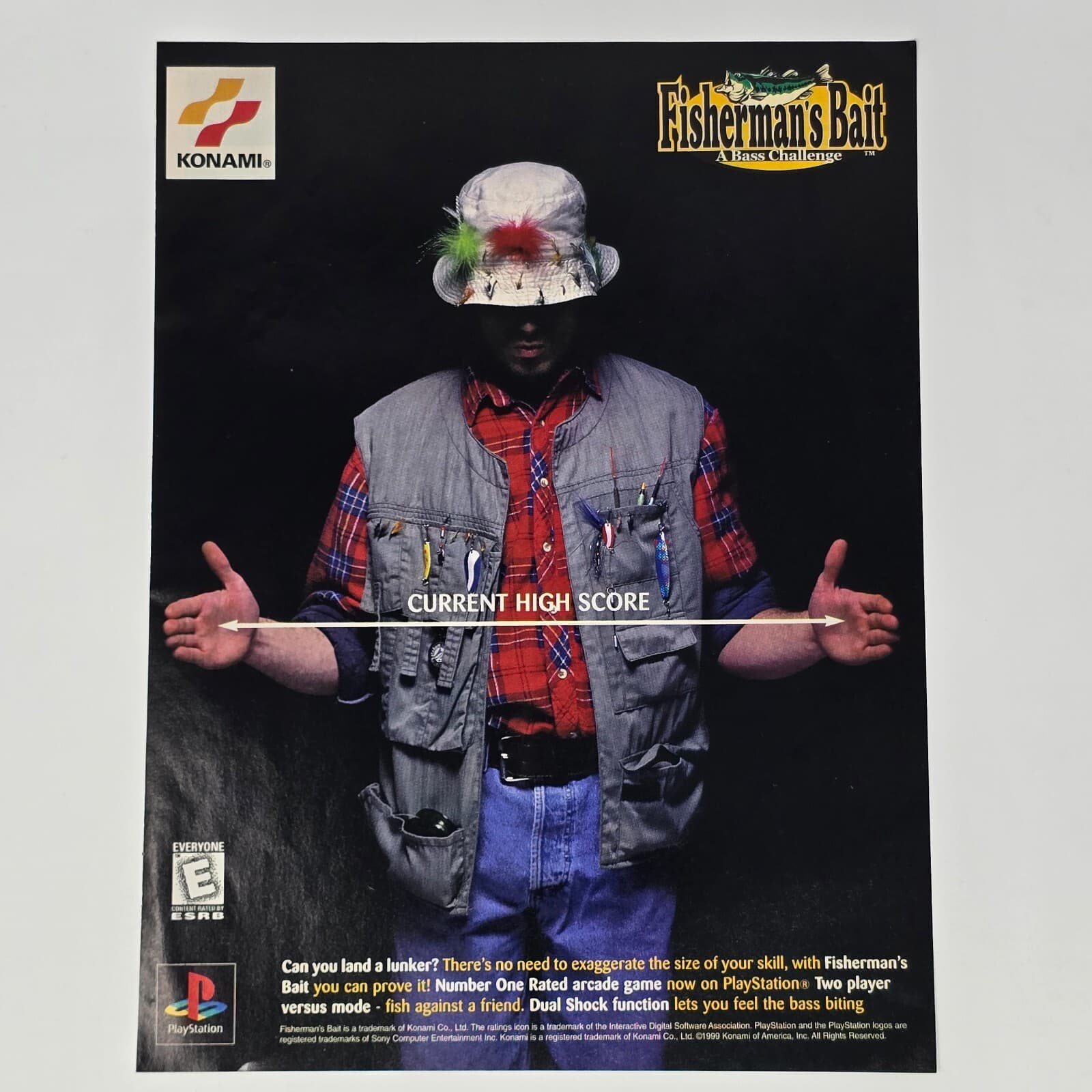 Fisherman's Bait Sony PlayStation 1 PS1 High Score Print Ad/Poster Promo Art